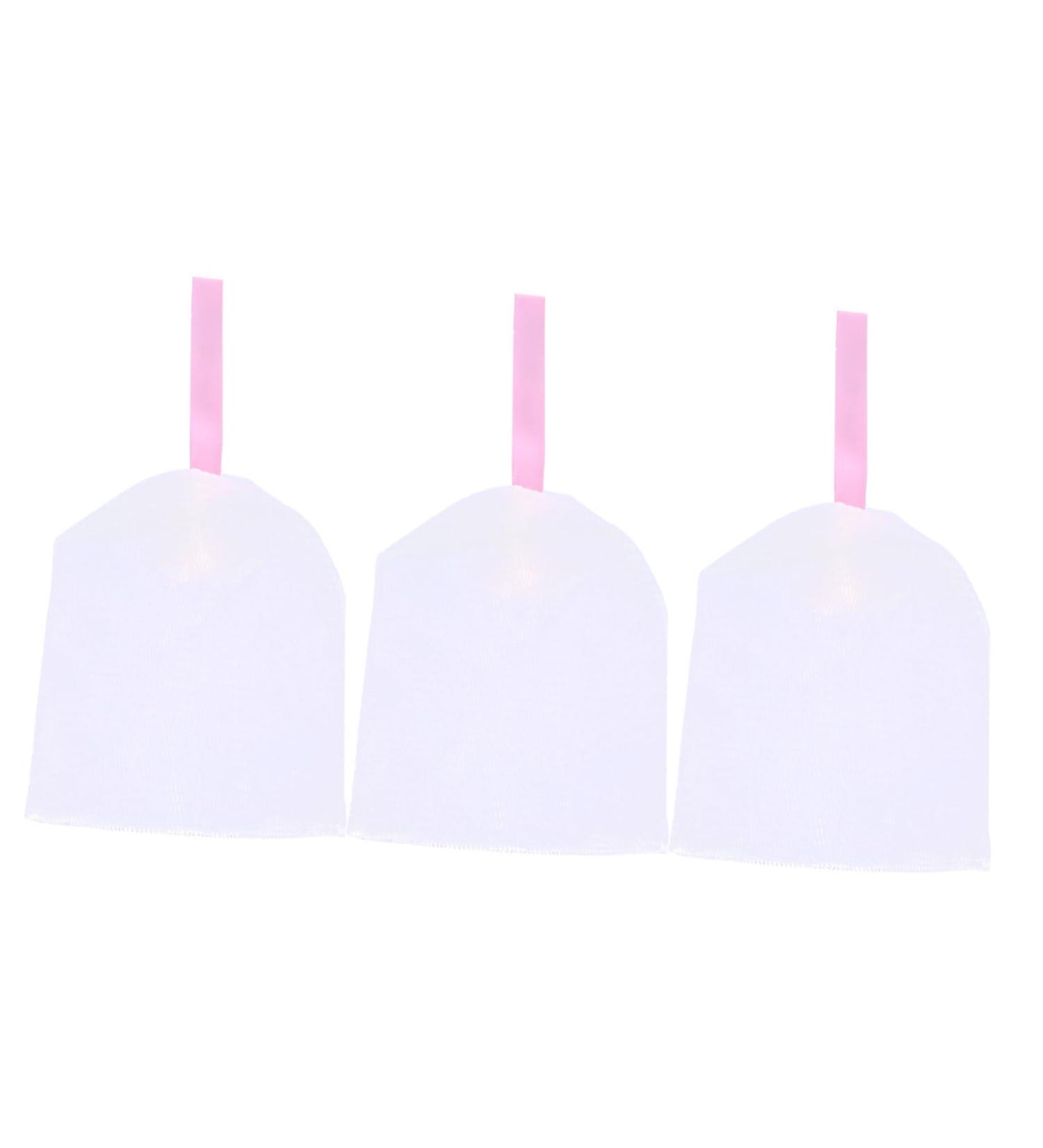 3pcs Foaming Net Natural Sponge Foaming Mesh Foaming Soap Bag Travel Earth Tones Lip Gloss - Buy Online on SooperMarket.com
