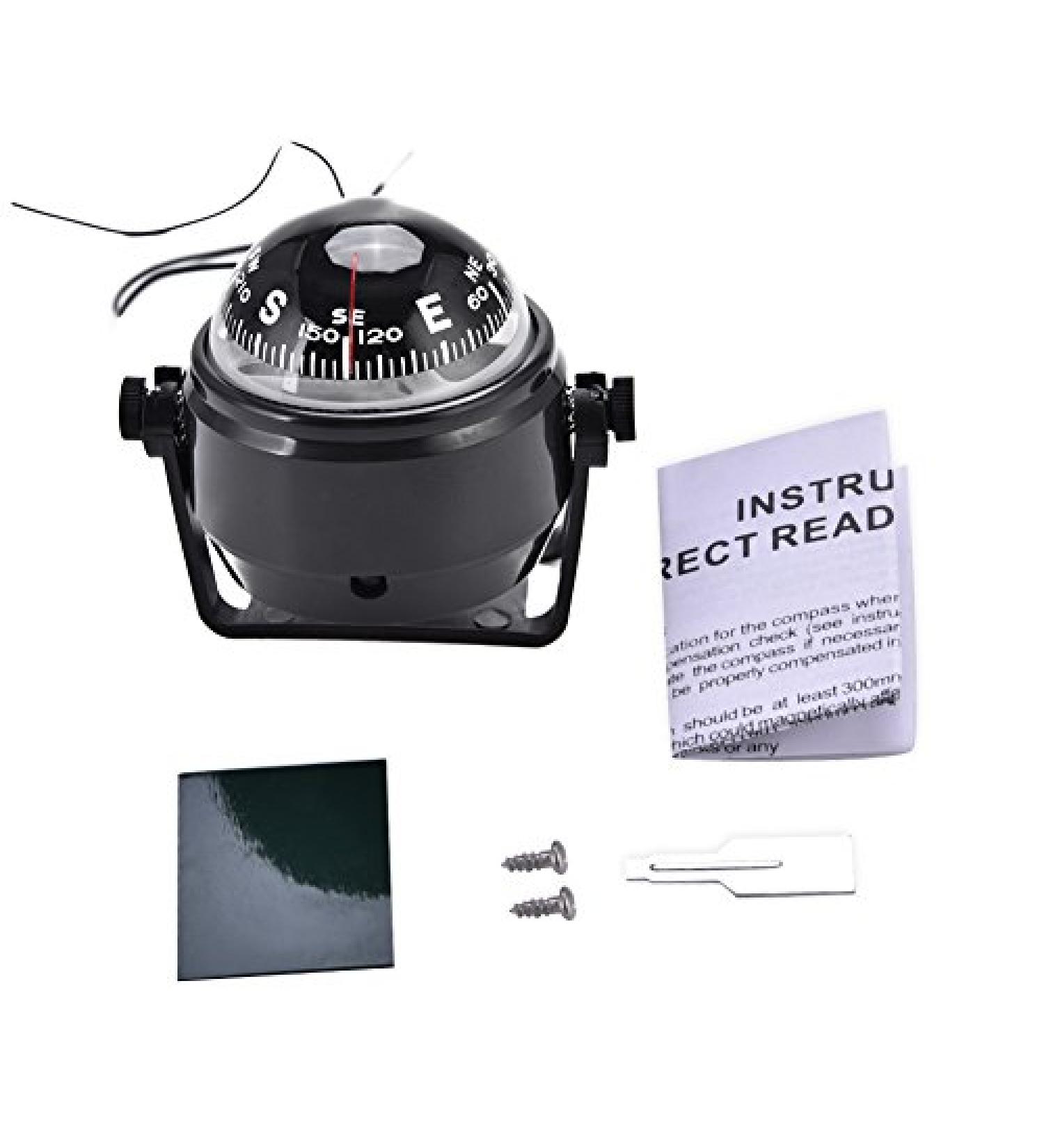 VGEBY Marine Navigation Compass - High Precision LED Digital Car Mount for Boat, Caravan, Truck - Swimming Supplies - Buy Online on SooperMarket.com