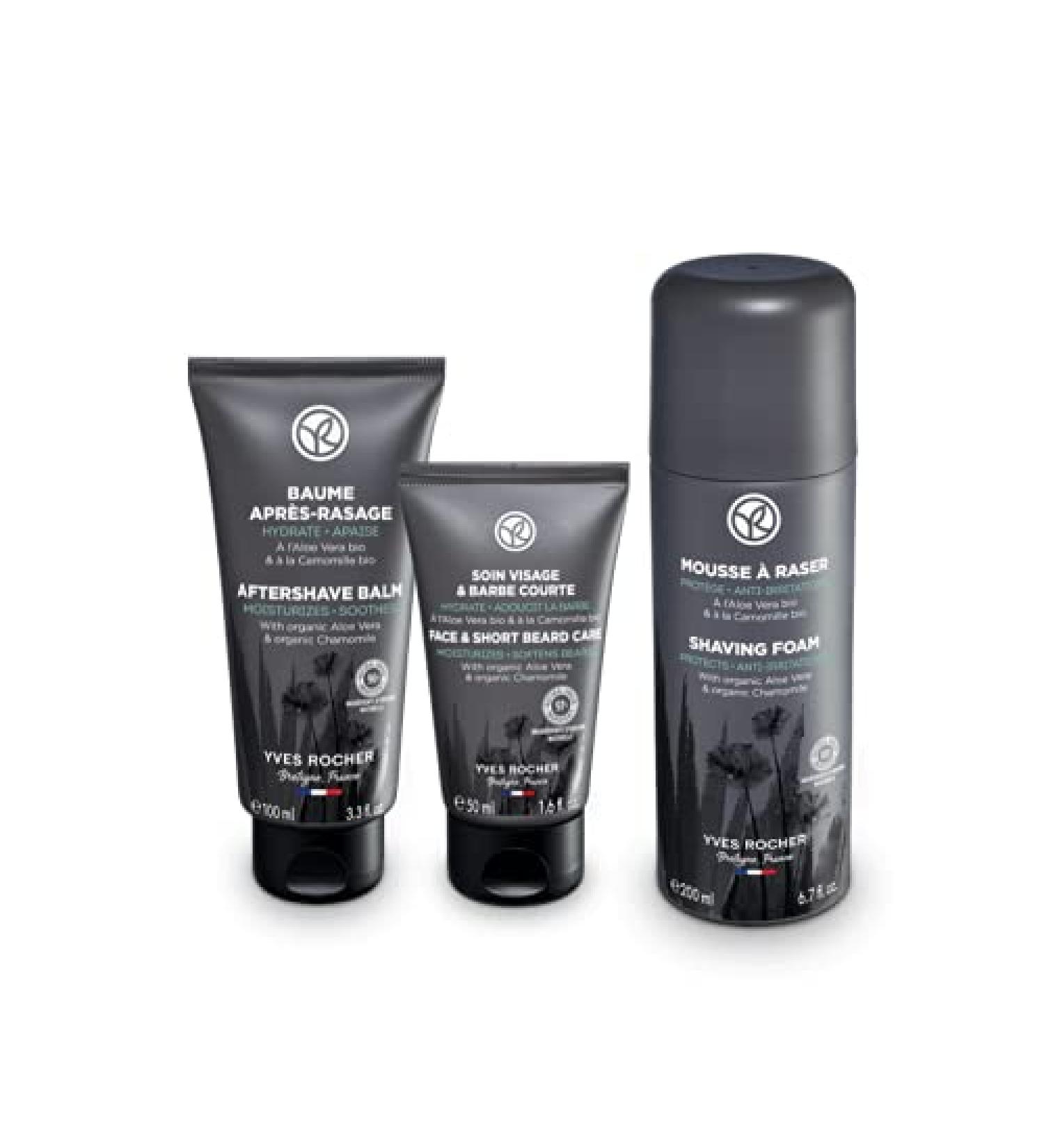 Yves Rocher Men's Care Set | Facial Care Shaving Foam & After-Shave Balm | Perfect Wellness Gift for Him - Buy Online on SooperMarket.com