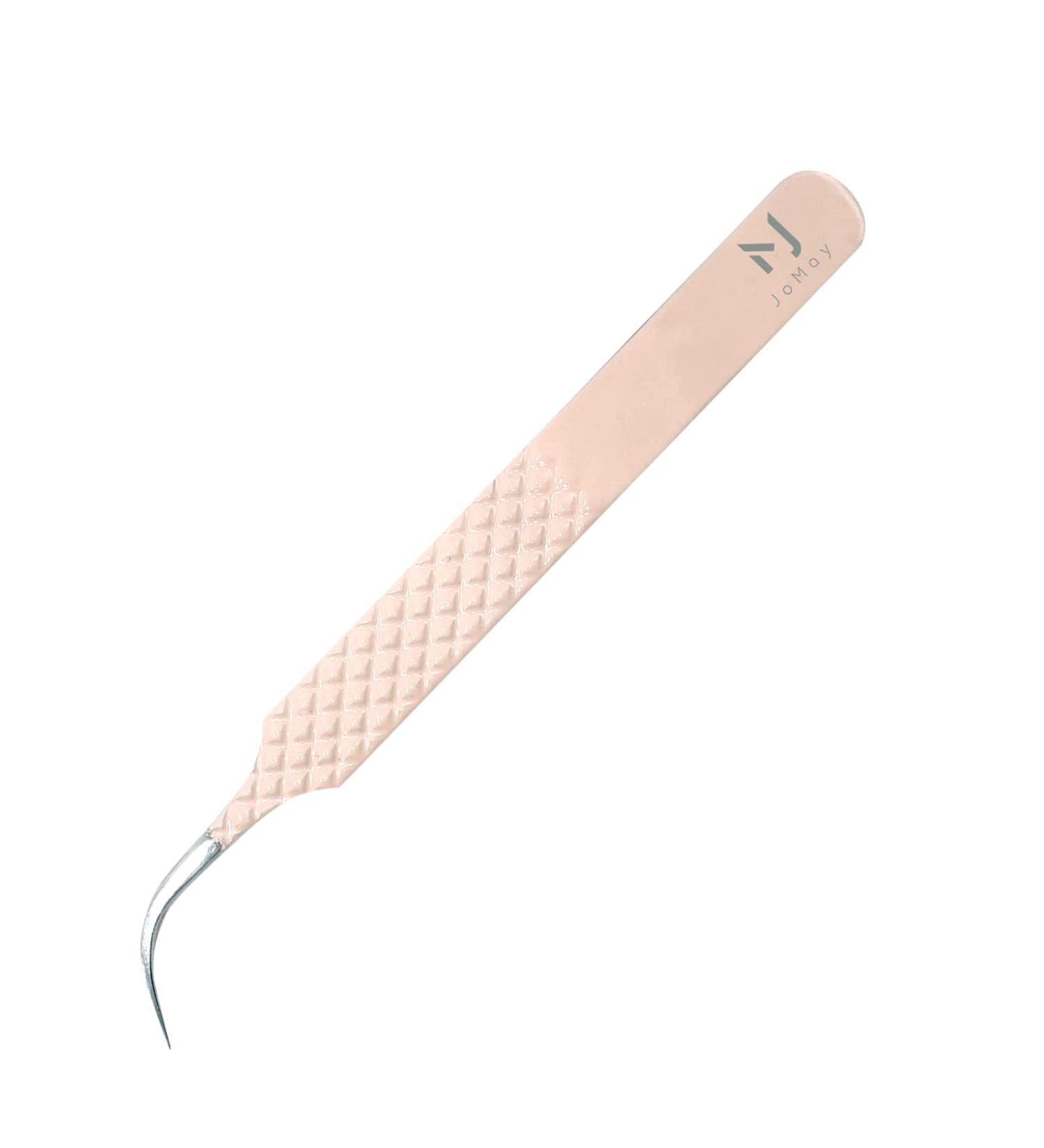 Professional Stainless Steel Volume Tweezers for Eyelash Extensions | High Precision & Super Strong Grip | JM2-4 Pink - Buy Online on SooperMarket.com