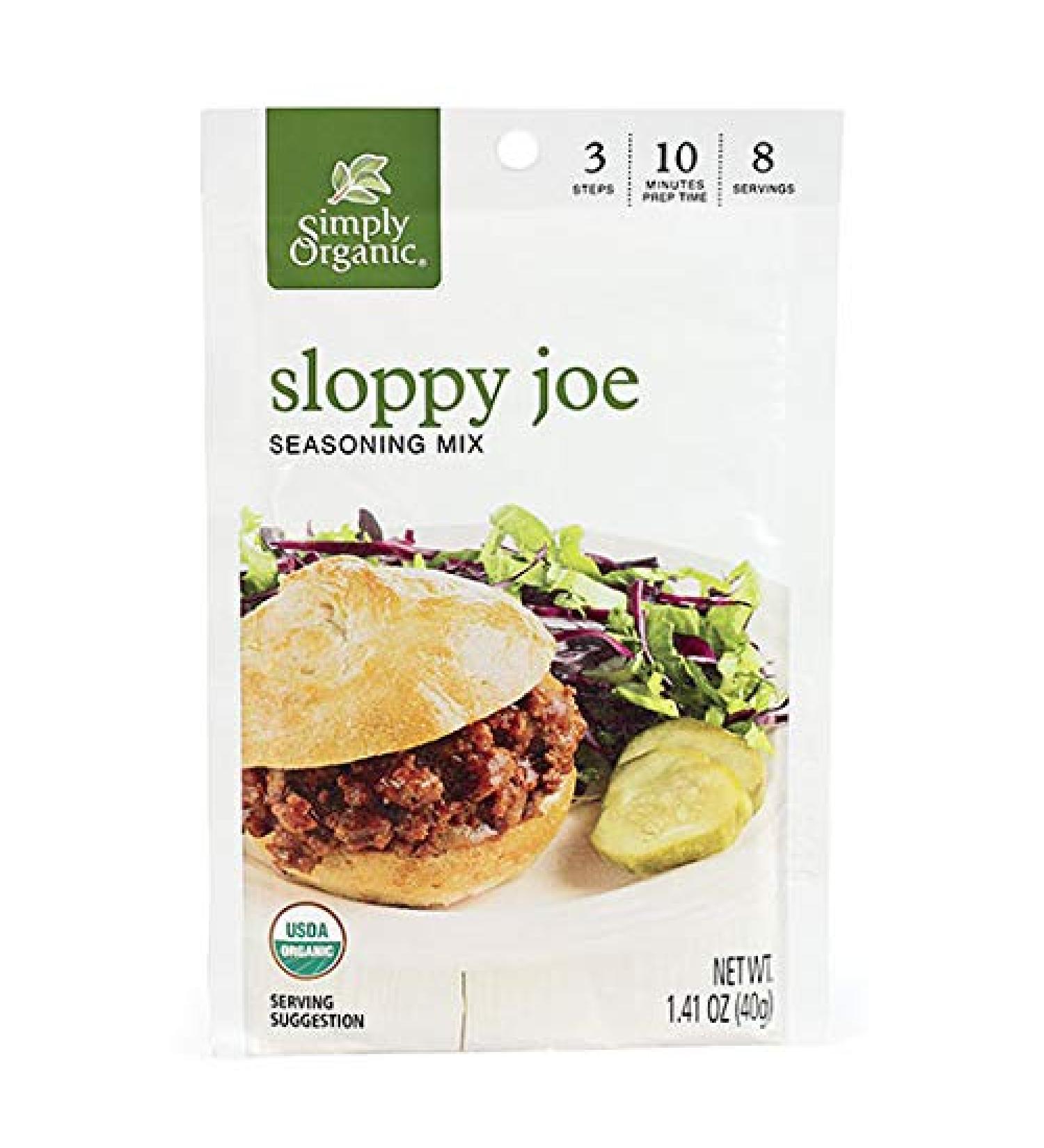 SImple Organic Sloppy Joe Mix | Certified Organic & Gluten-Free | 1.41 oz (Pack of 4) - Buy Online on SooperMarket.com