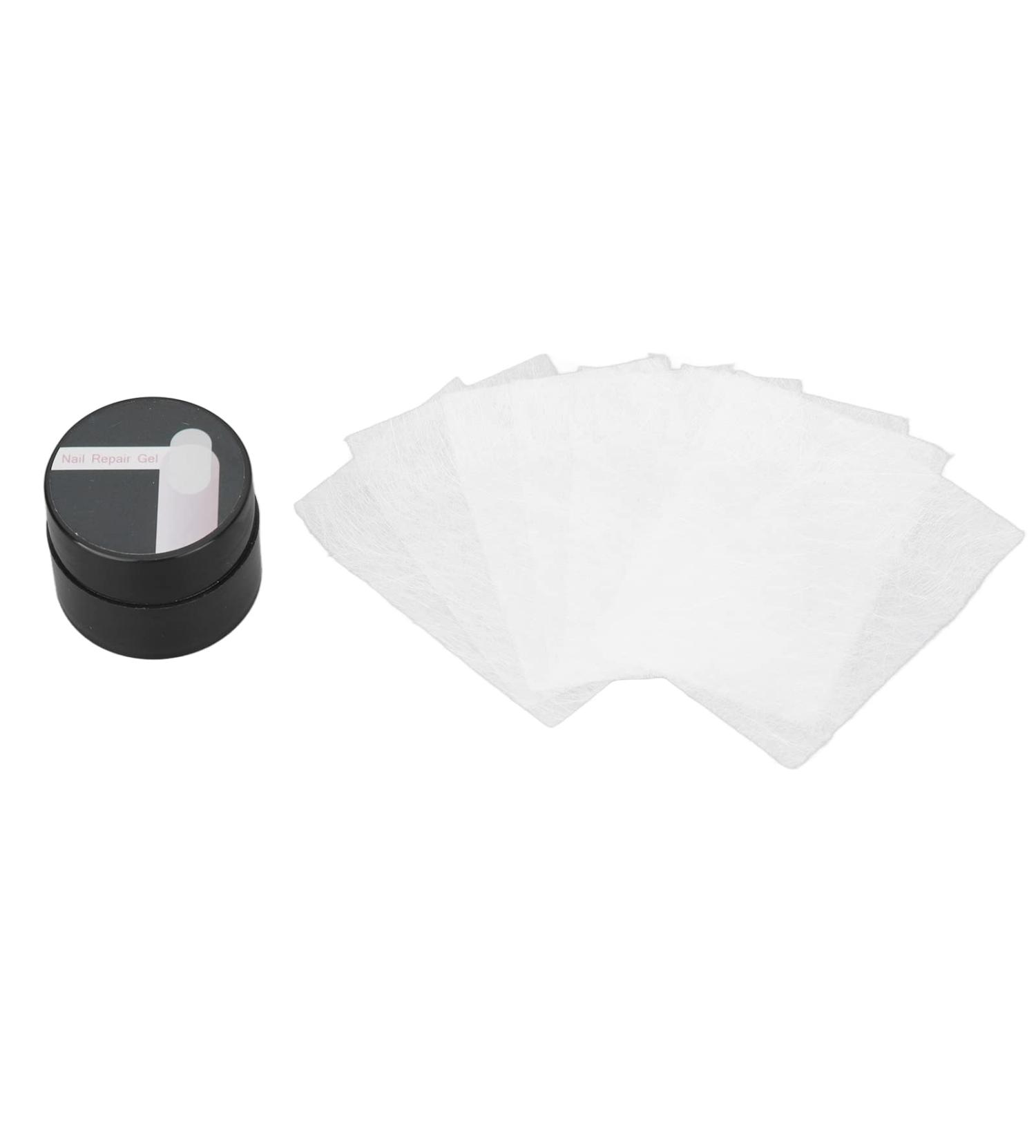 10PCS Nail Extension Fiberglass Kit with 20ml Nail Repair Gel - Long Lasting Anti-Cracking Fibers for Home Salon - Buy Online on SooperMarket.com