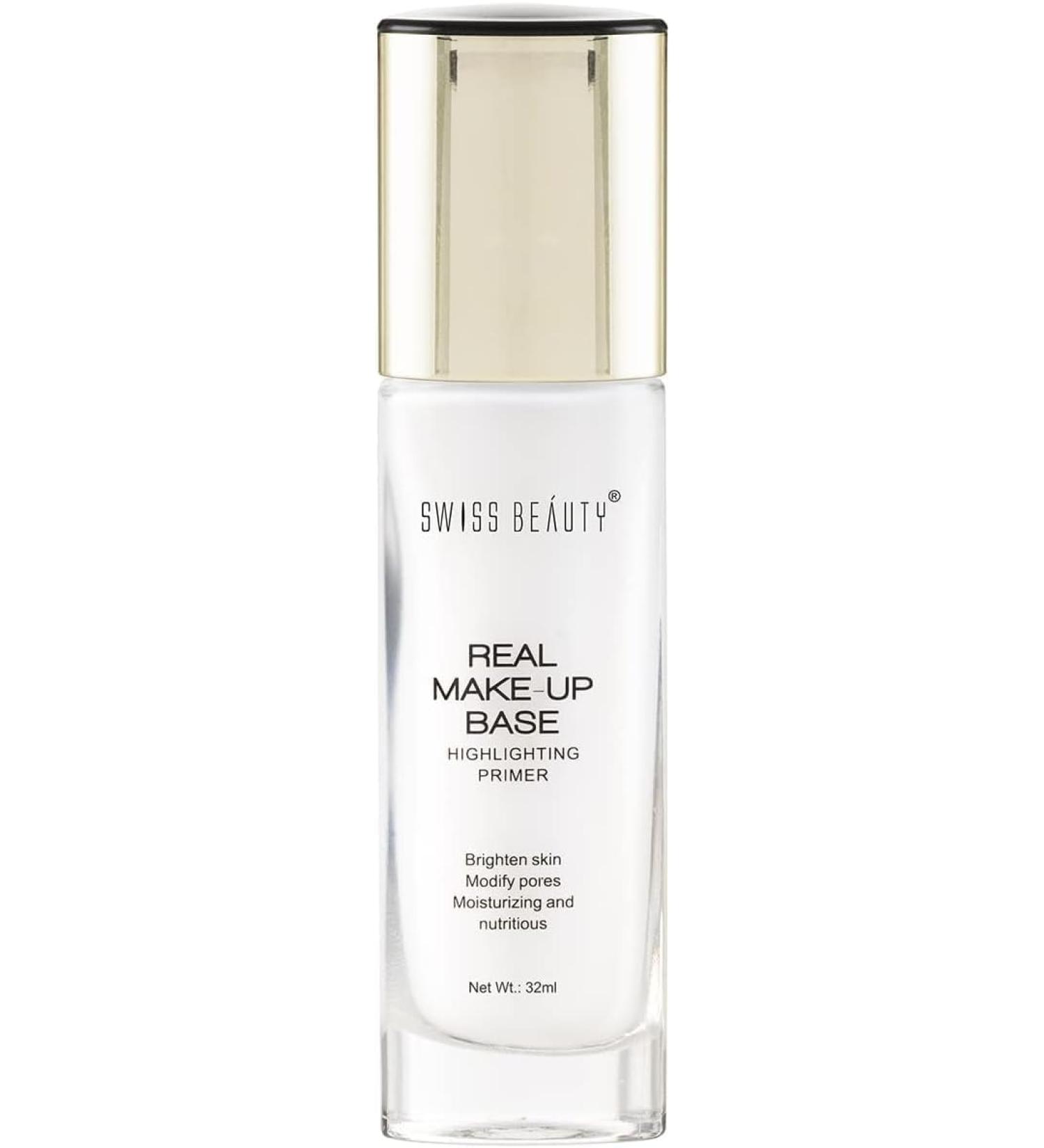 Real Makeup Base Highlighting Primer| Skin-Hydrating Poreless Primer With Natural Glow Finish For Face Makeup |Shade - Natural Tint 32Ml - Buy Online on SooperMarket.com