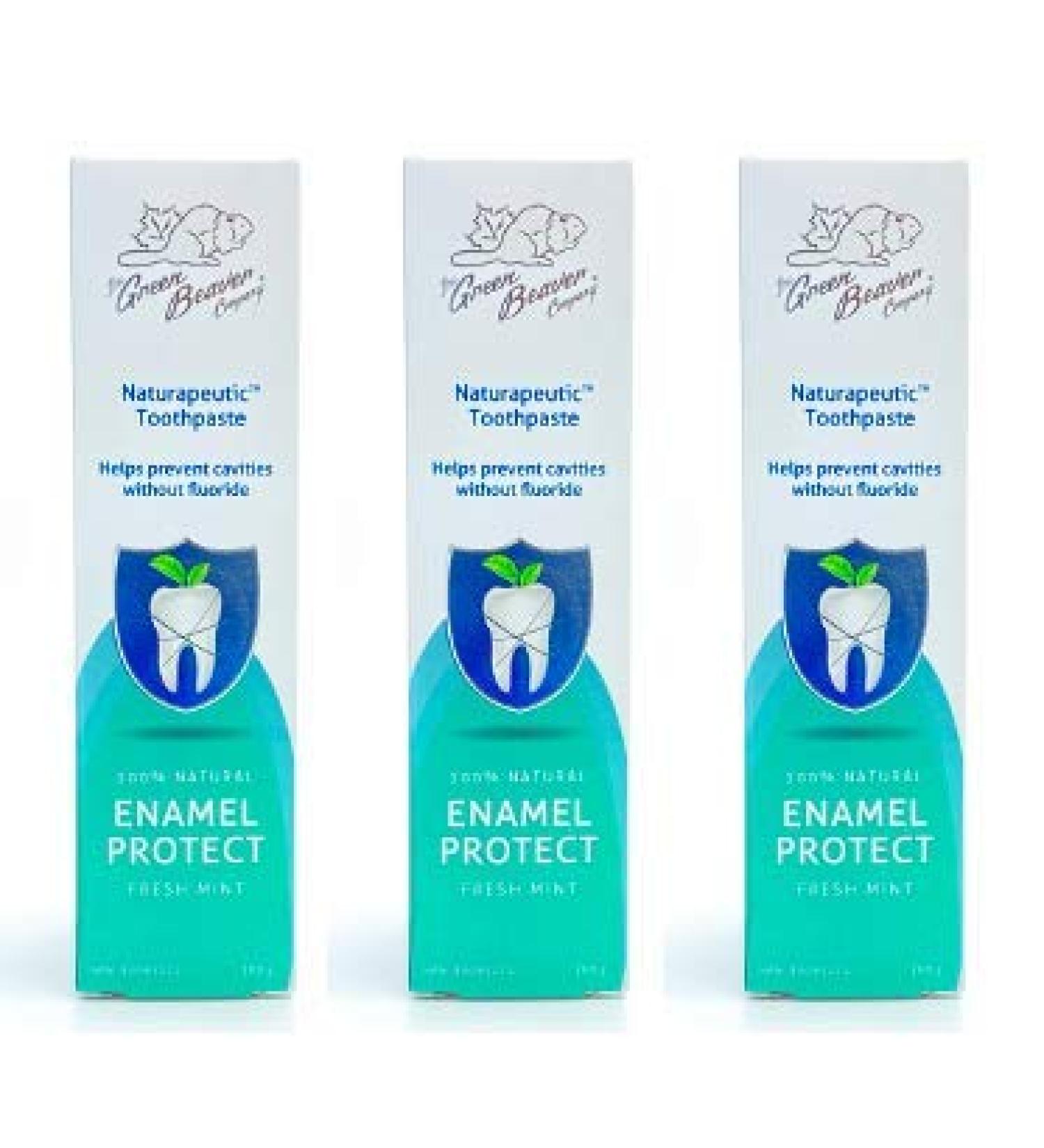 Green Beaver Naturapeutic Toothpaste - Enamel Protect Fresh Mint - 3-Pack - Buy Online on SooperMarket.com