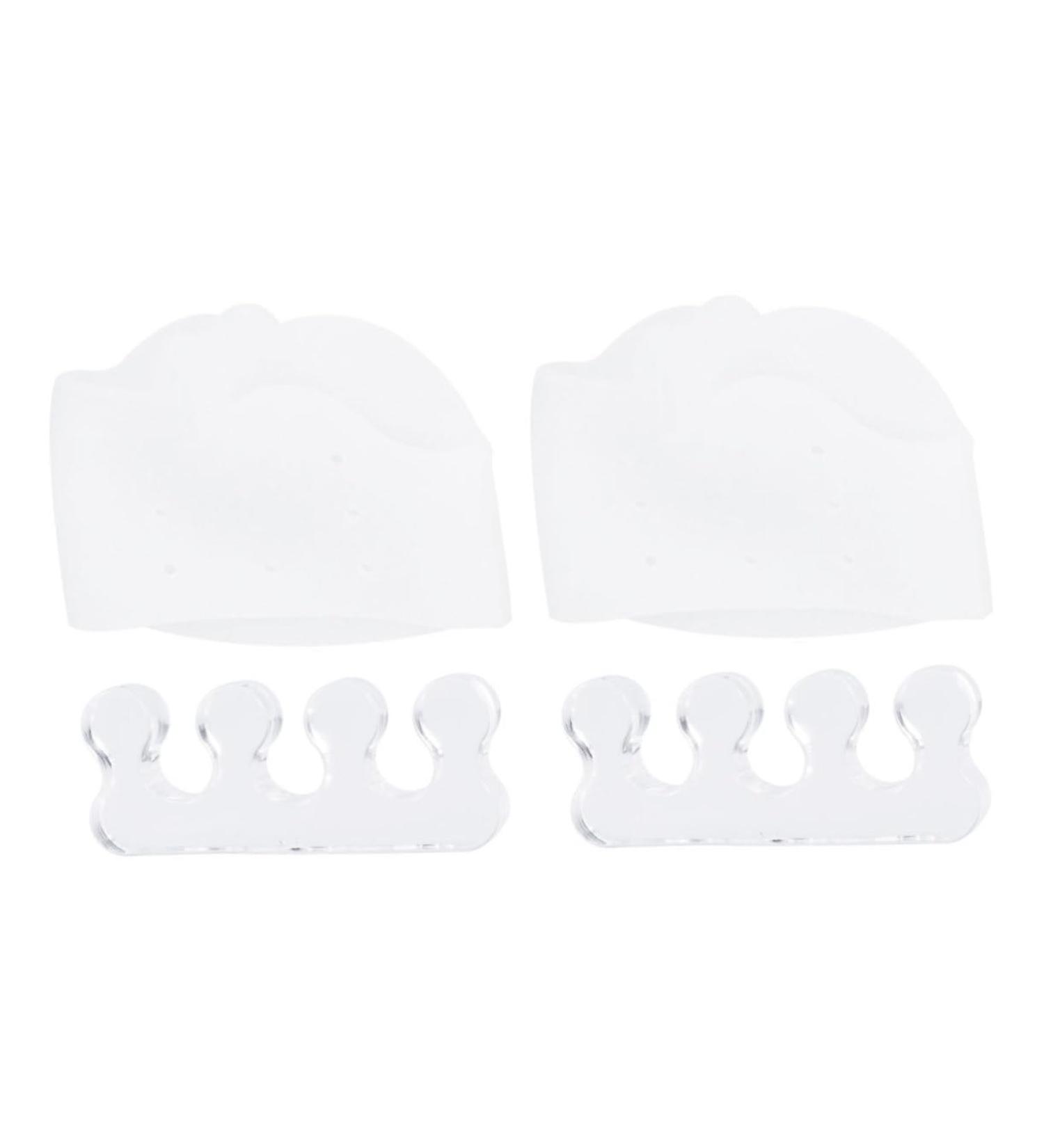 Healvian 2pcs Rubber Toe Spacers Set - Silicone Toe Stretcher & Separator for Bunions, Hammer Toe Straightener & Protector - Orthotic Toe Spreader Kit - Buy Online on SooperMarket.com