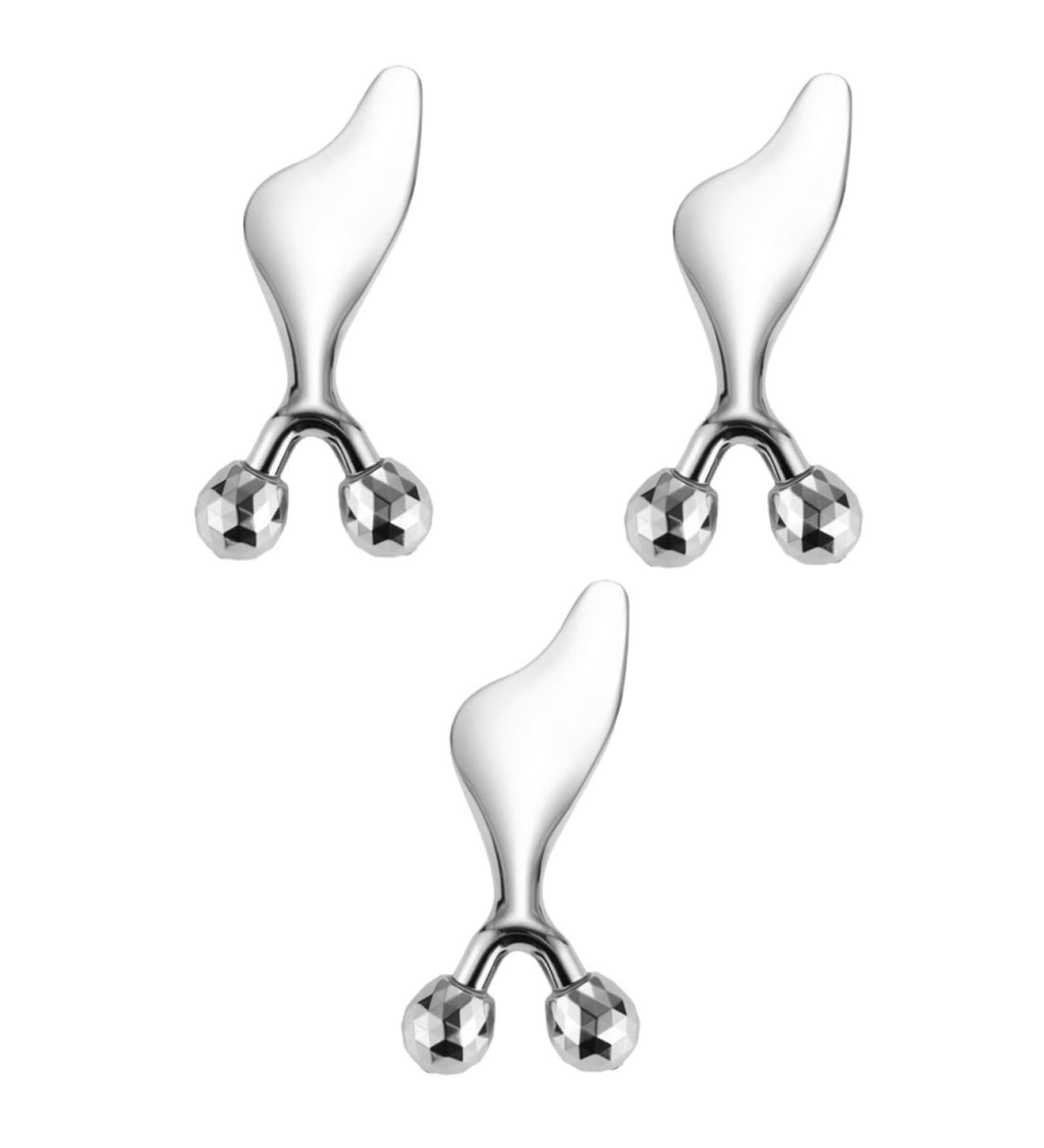 Beavorty 3pcs Dolphin Scraping Board Tool Walker Eye Massager Manual Massager Face Massage Rollers Skin Care Roller Eye Massage Rollers Stainless Steel Massage Stick Cosmetic Woman 11.40X4.70X3.00CMx3pcs Silverx3pcs - Buy Online on SooperMarket.com