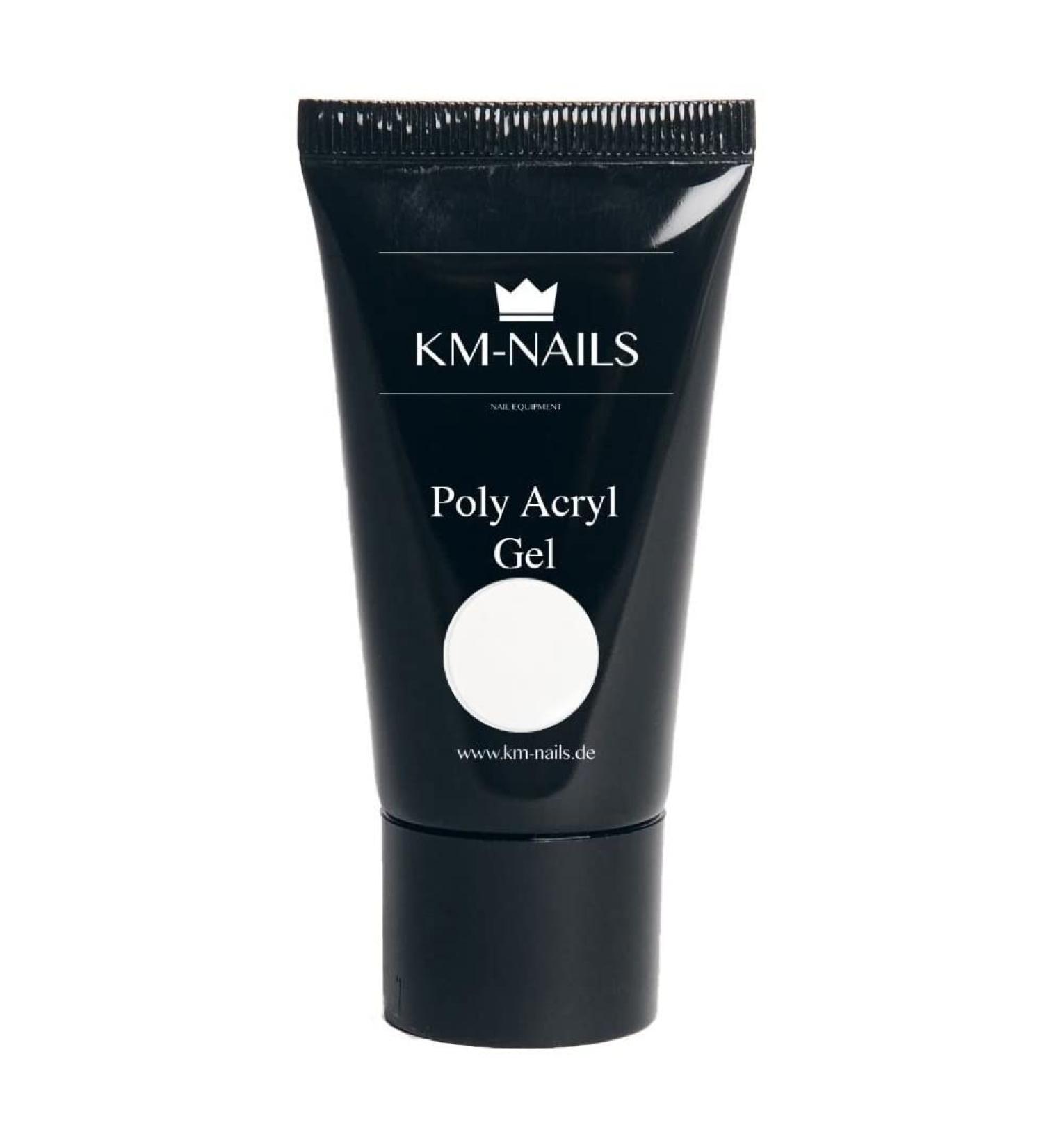 KM-Nails Polyacryl Gel natural white 002 in a tube 30g