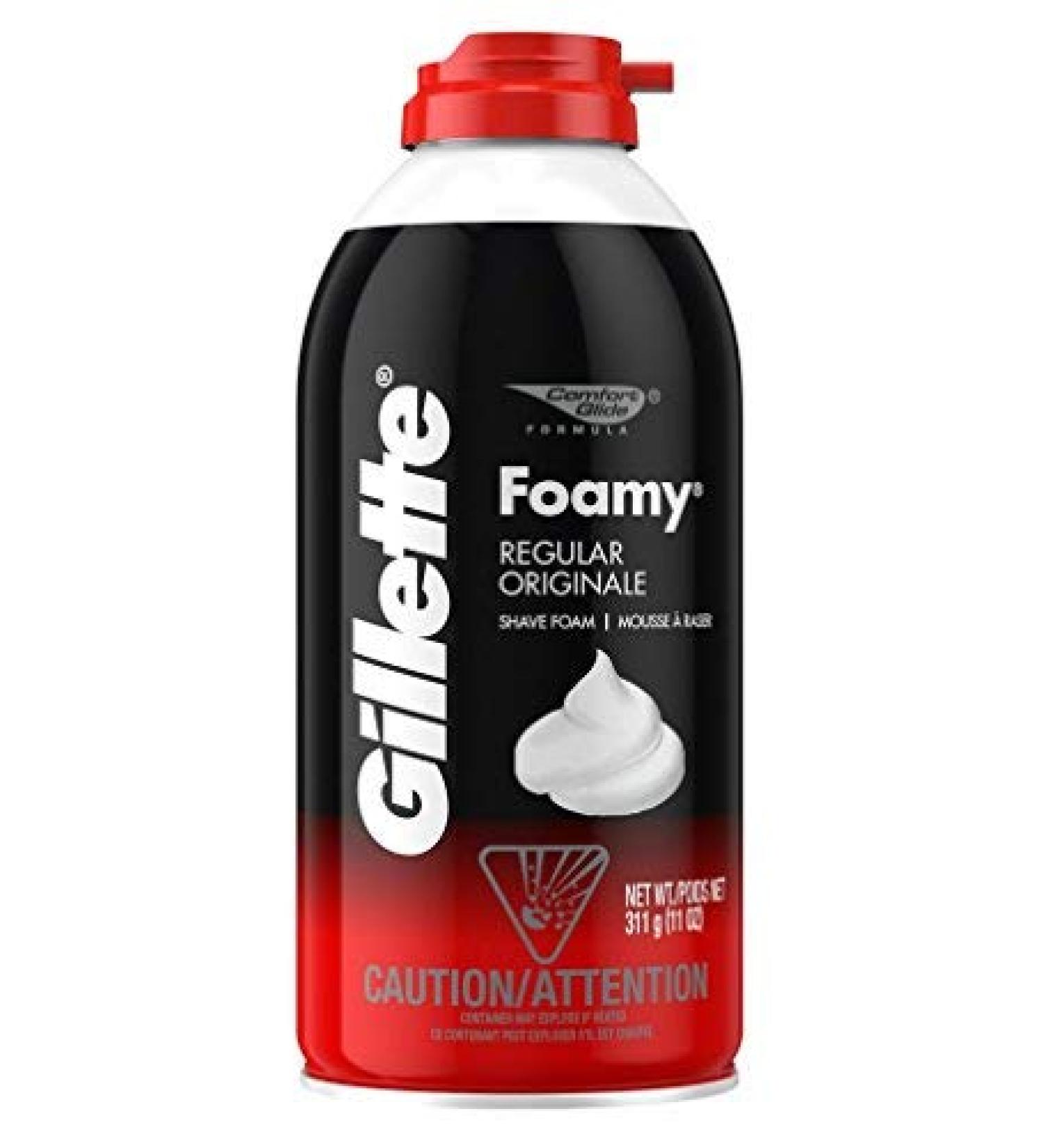Gillette Foamy Shave Foam Original 11 Ounce (325ml) (2 Pack)
