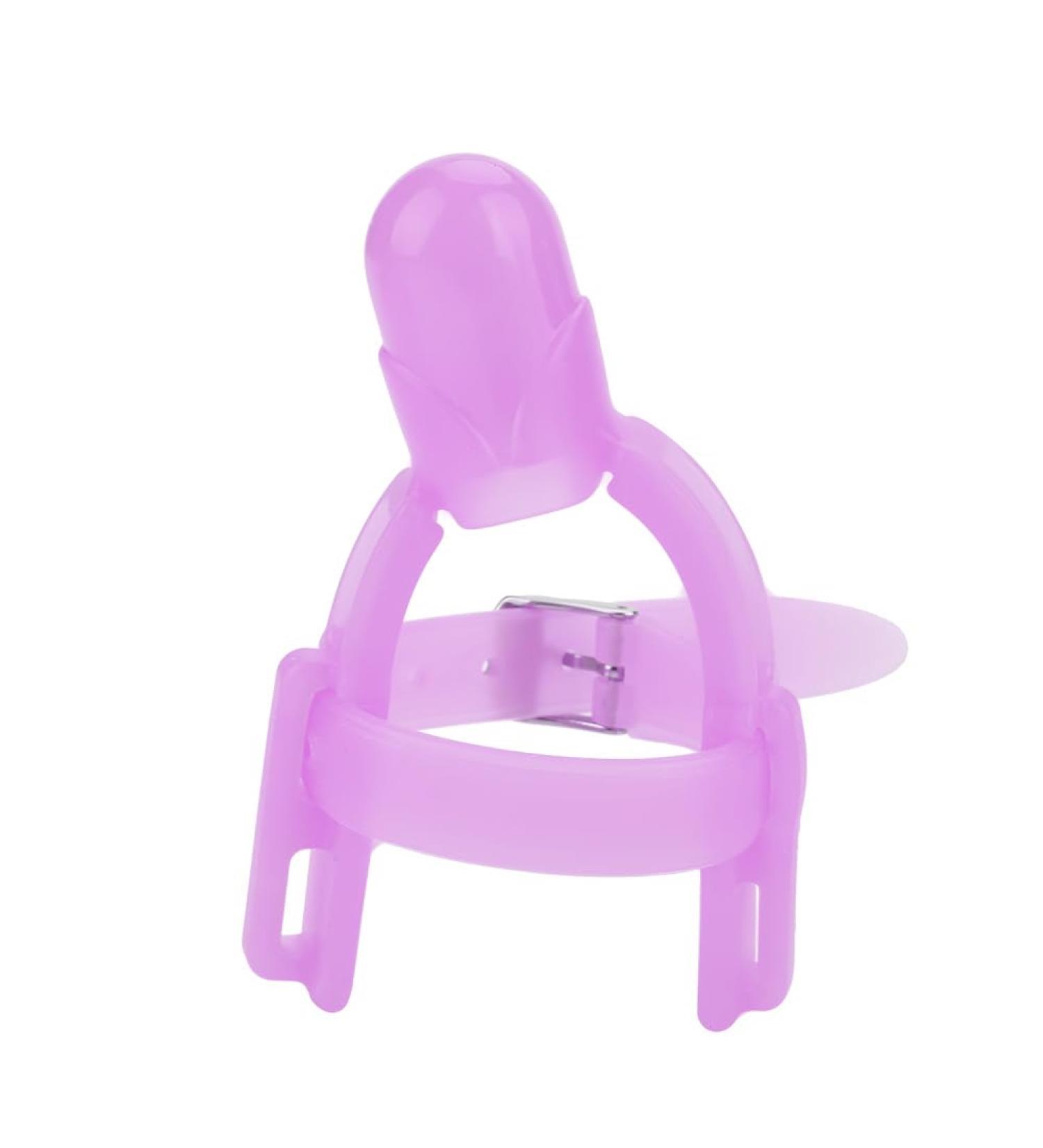 Adjustable Thumb Sucking Finger Protector for Babies & Toddlers - Silicone Teething Ring in Purple - Buy Online on SooperMarket.com