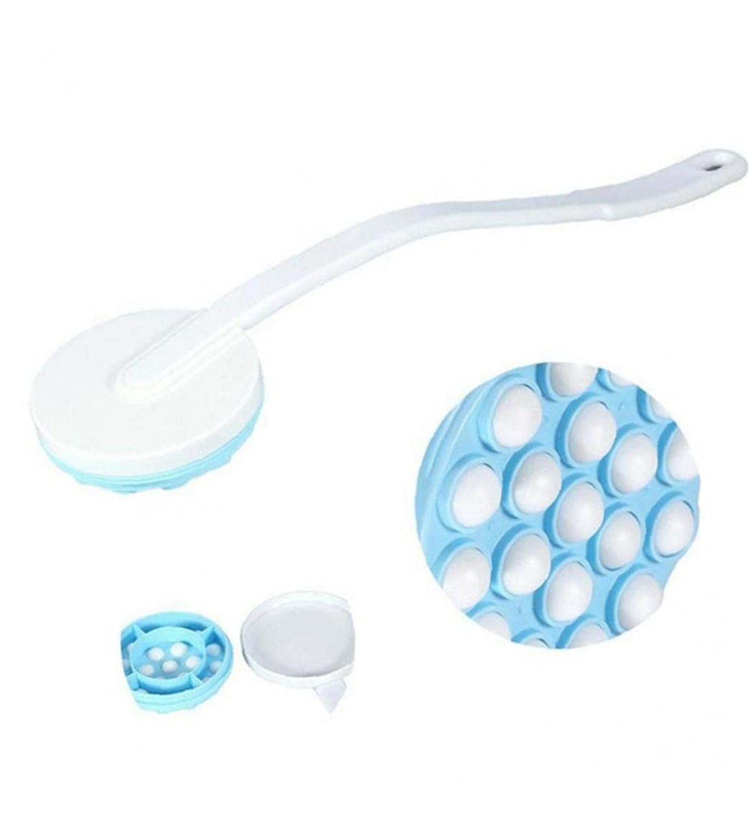 Long Handle Massaging Bath Brush | Lotion & Oil Applicator | Best Massage Bath Accessories for All Skin Types - Buy Online on SooperMarket.com