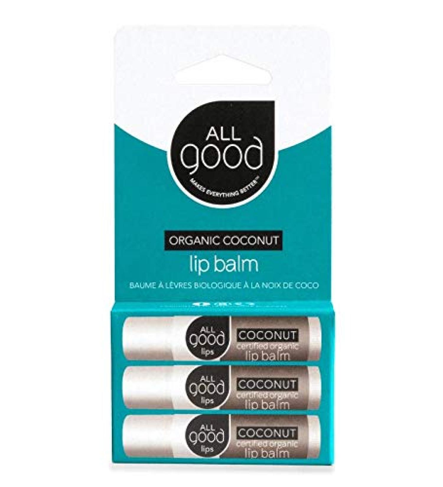 Organic Coconut Lip Balm - Calendula Lavender Olive Oil Beeswax Vitamin E | 3-Pack - Buy Online on SooperMarket.com