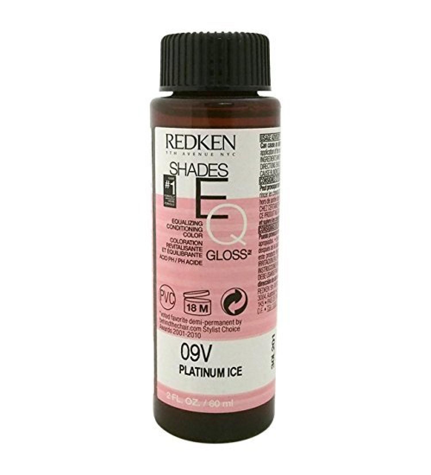 Redken Shades EQ 09V Platinum Ice Color Gloss for Women 2 Ounce by Redken