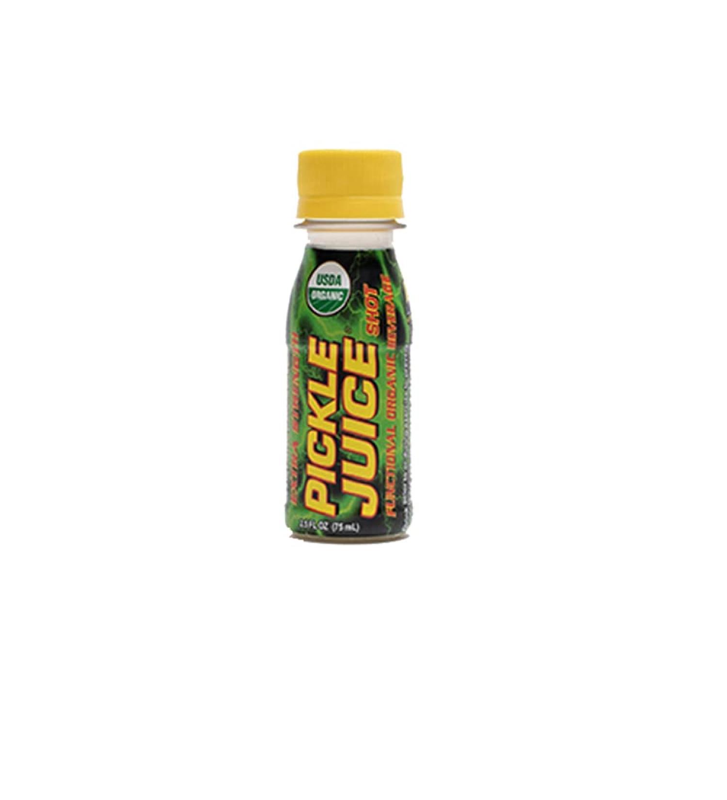 Pickle Juice 2.5 oz Extra Strength Shots - USDA Organic Muscle Cramp Relief - 24 Pack - Buy Online on SooperMarket.com