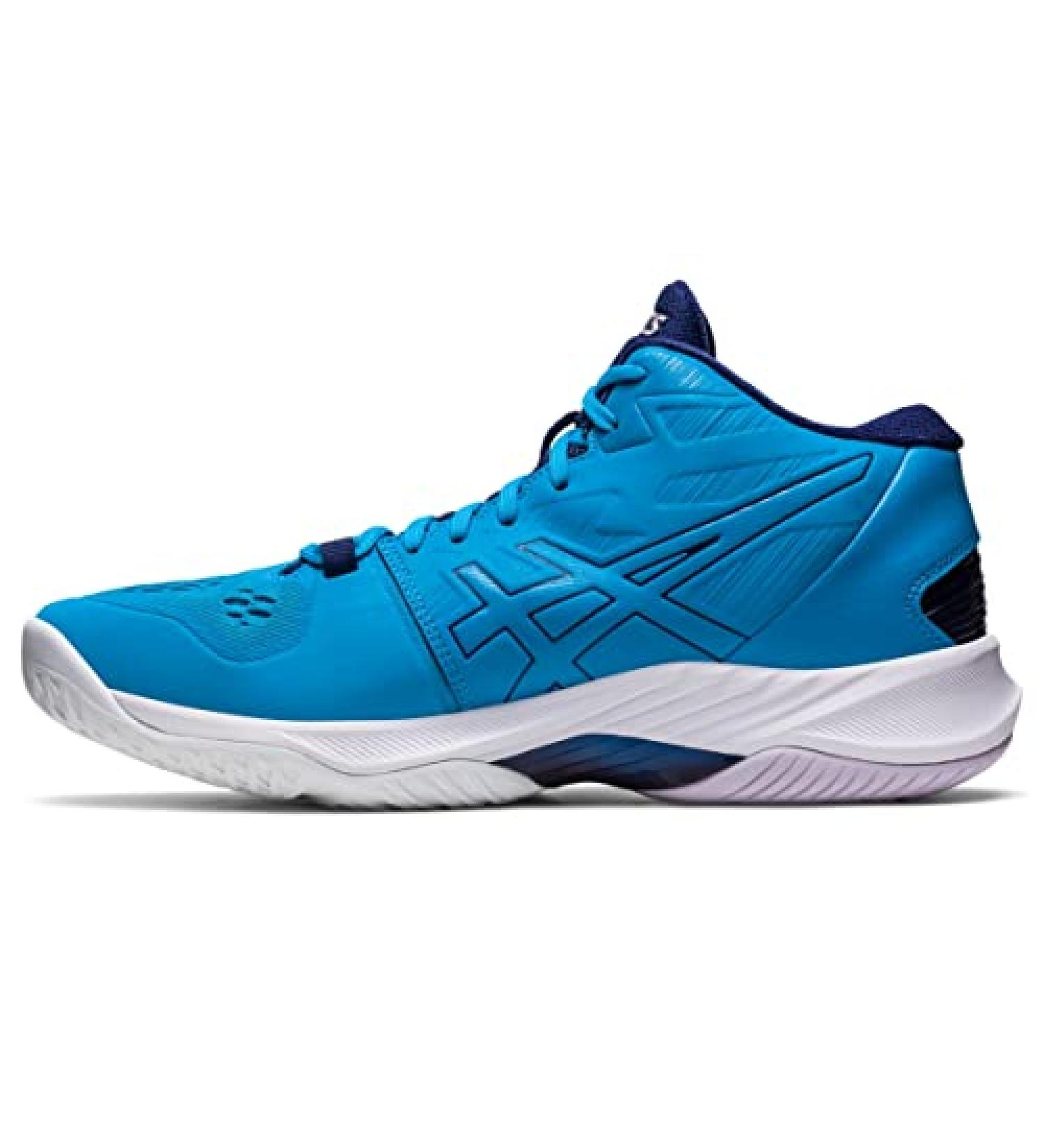 ASICS Men's Sky Elite FlyteFoam Mid Top 2 Volleyball Shoes 6.5 - Island Blue/Indigo Blue - Buy Online on SooperMarket.com