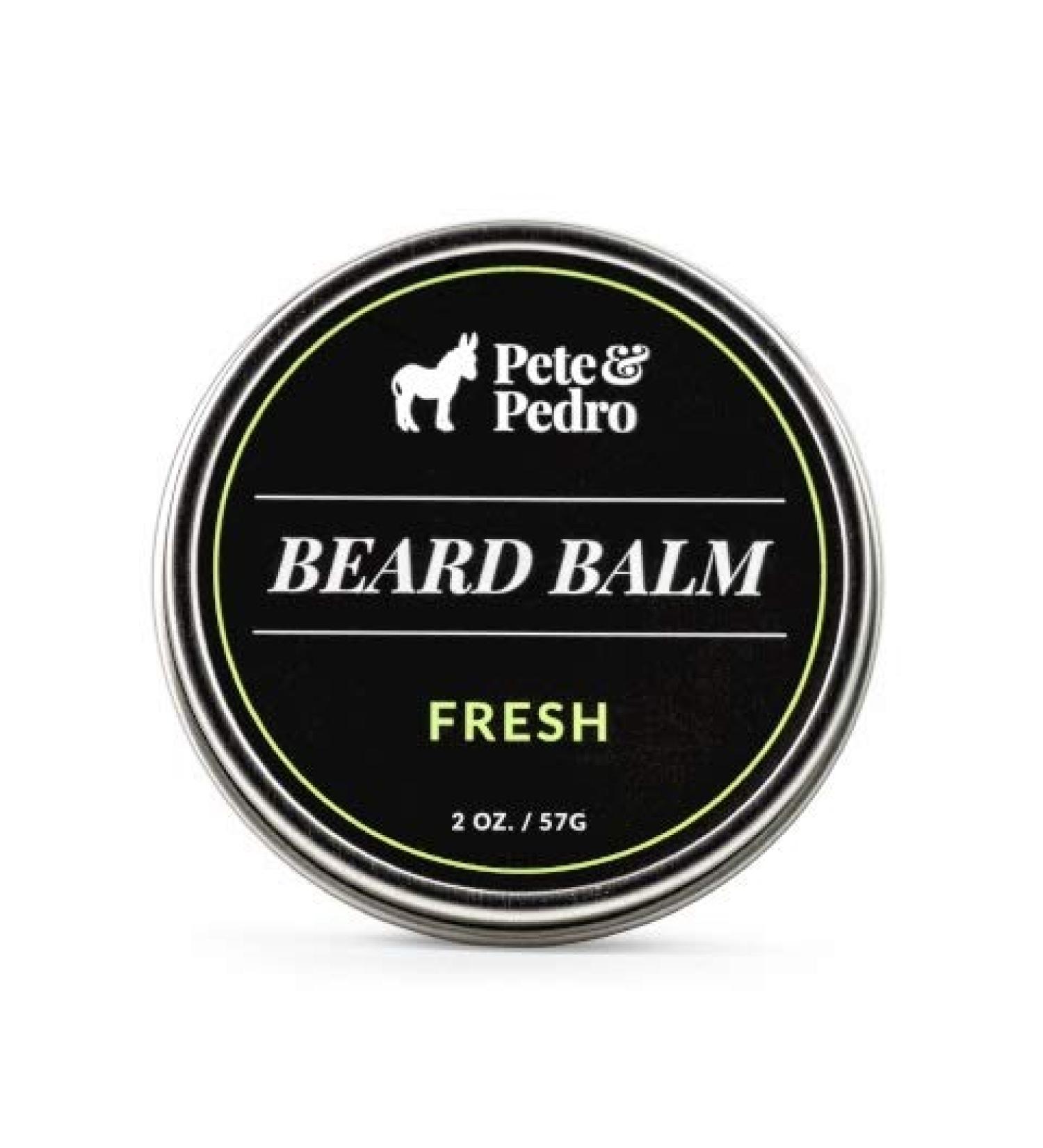 Pete & Pedro FRESH Beard Balm - 100% Natural Light-Hold Hydrating & Soothing | Musk & Teak Wood Scent | As Seen on Shark Tank | Shop Internationally | 2 oz - Buy Online on SooperMarket.com