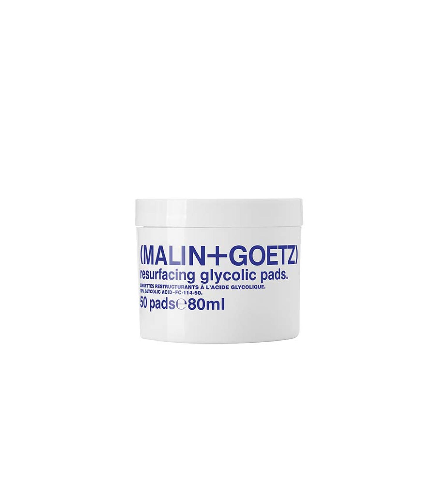 Malin + Goetz 10% Glycolic Acid Pads - Natural Exfoliating Treatment for Soft, Smooth Skin | Vegan & Cruelty-Free | 50 Pads - Buy Online on SooperMarket.com