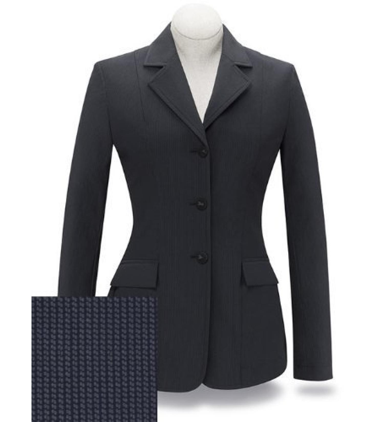 RJ Classics Ladies Diamond Collection Saratoga Show Coat Black Stripe (10)