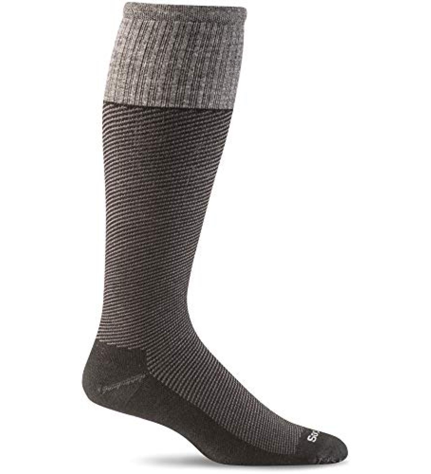 Sockwell Men's Bart Moderate Graduated Compression Sock Large-X-Large Black