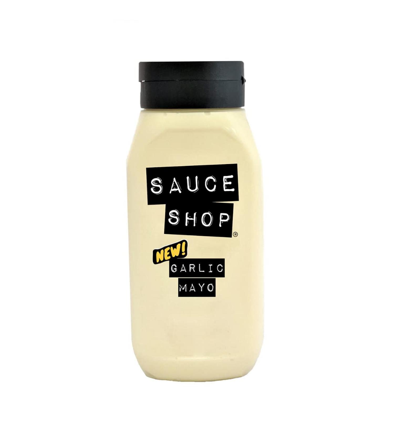 Sauce Shop Garlic Mayo | Creamy Mayonnaise | Made in the UK | 410g Bottle Garlic Mayo 410 g (Pack of 1)