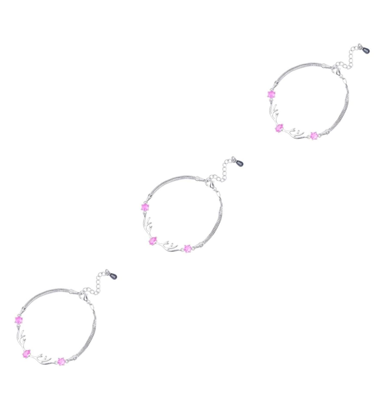 CALLARON 3pcs Jewelry Pendant Gift Antlers Miss Crystal White 18.5*1.5cmx3pcs Redx3pcs - Buy Online on SooperMarket.com