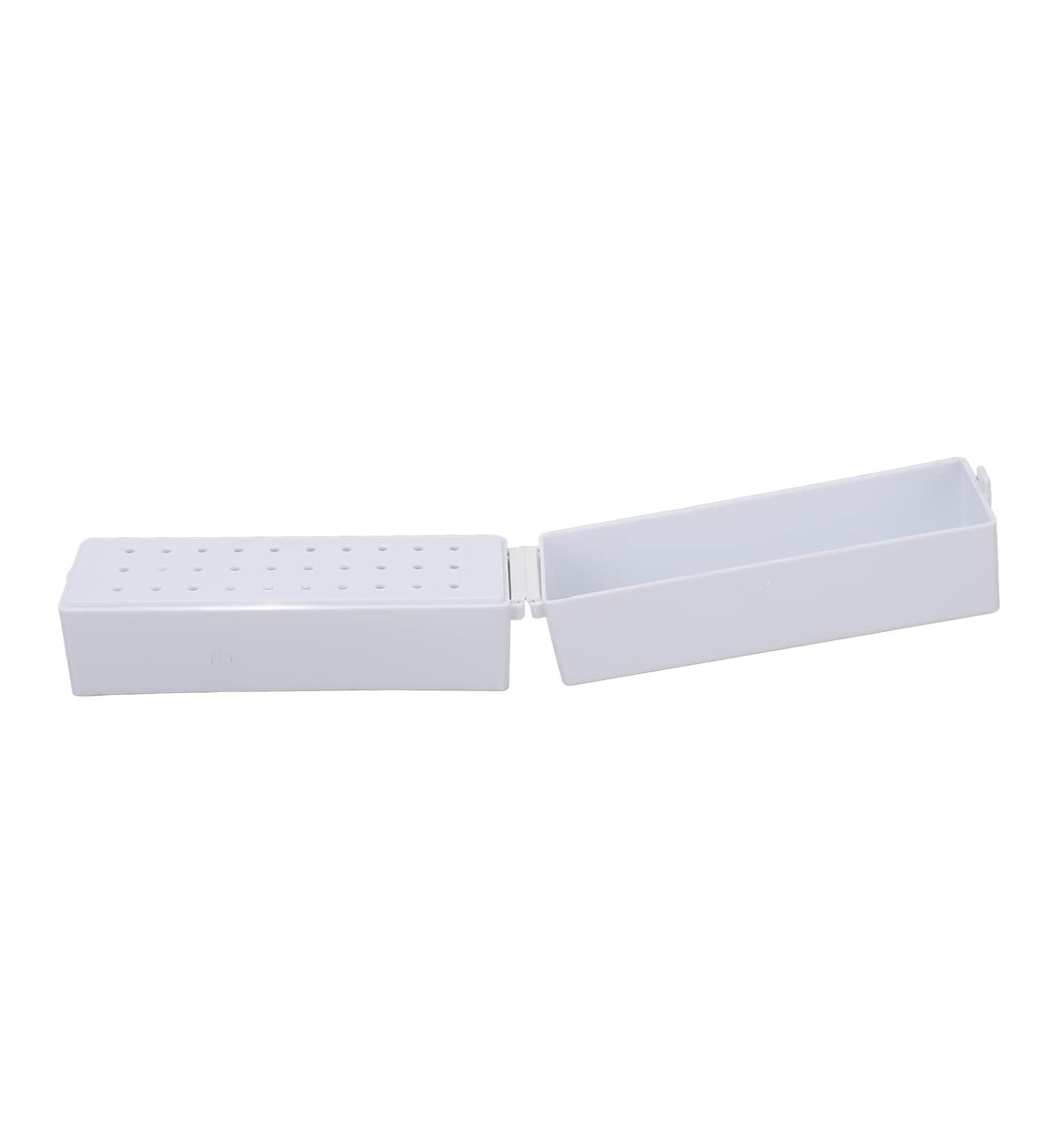 Nail Displayer Organizer Box for Nail Drill Bits Nail Drill Bits Holder Dustproof Professional 30 Holes Nail Drill Tools Container For Home Use Nail Salon White - Buy Online on SooperMarket.com