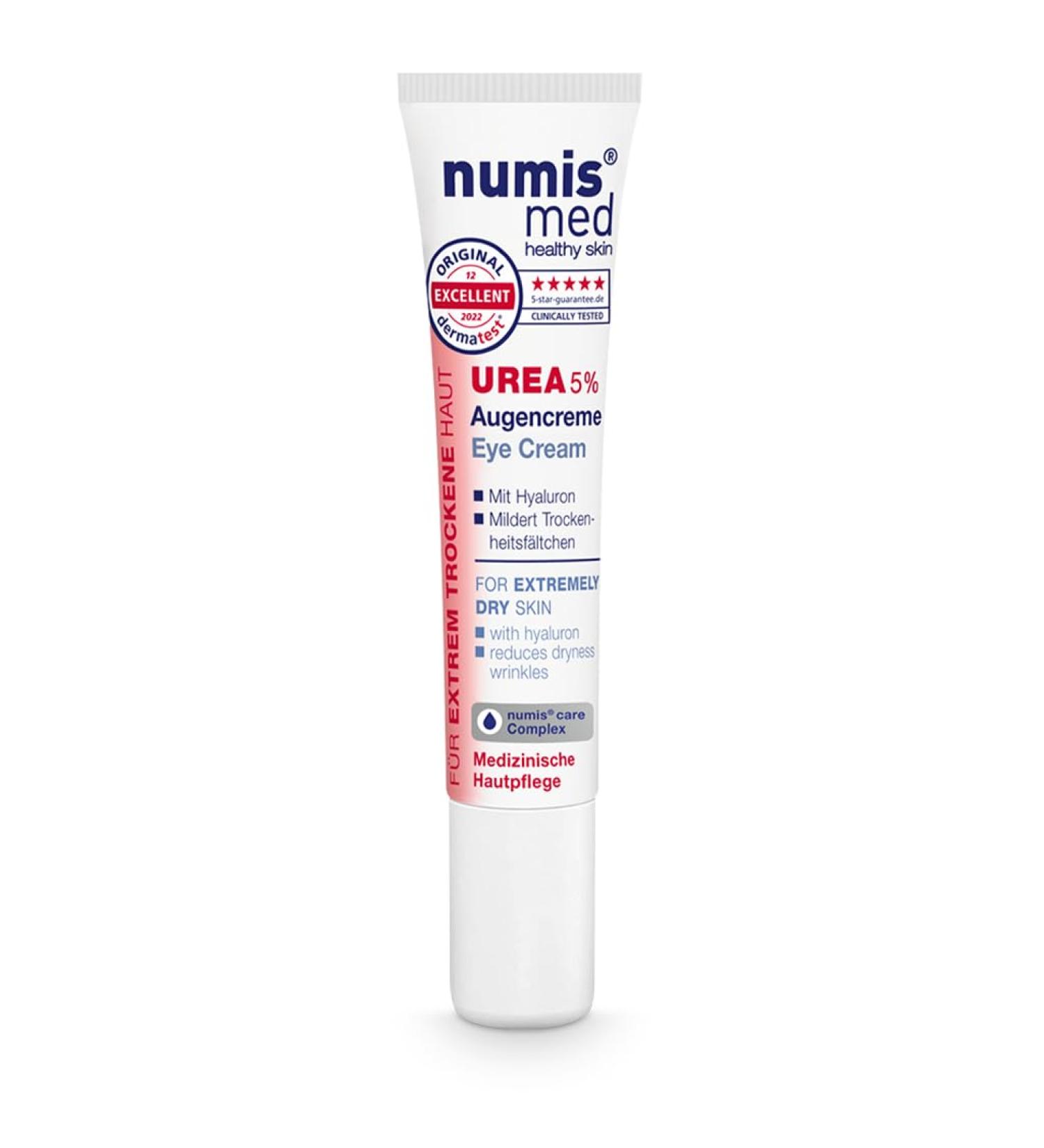 Numis Med Hyaluron Eye Cream 15ml - Vegan Anti-Aging Eye Care for Wrinkles & Dry Skin - 5% Urea Formula for Men & Women - Immediate Effect Eye Cream - Buy Online on SooperMarket.com