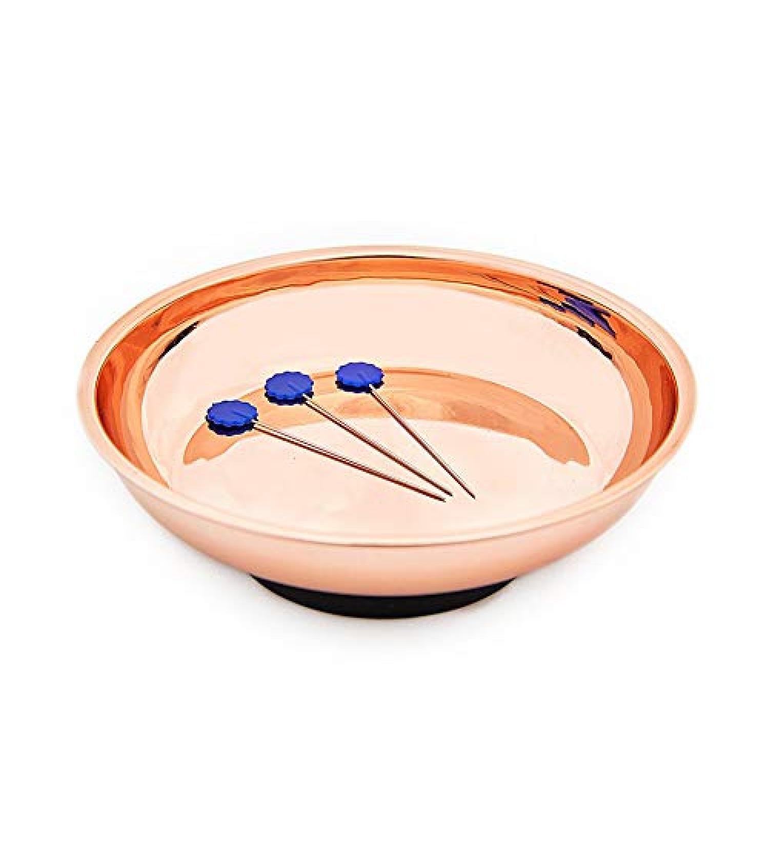 Hemline Magnetic Pin Dish 10cm - Rose Gold