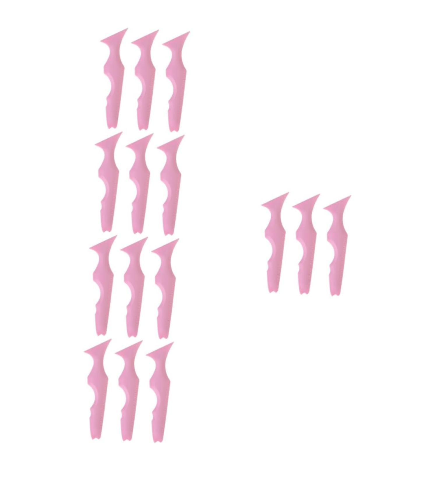 Baluue 15 Pcs Silicone Beauty Ruler Makeup Eyeliner Eyebrow Guide Stencil Lip Line for Beginners Lash Tools 15X4.15CMx5pcs Pink-2x5pcs - Buy Online on SooperMarket.com