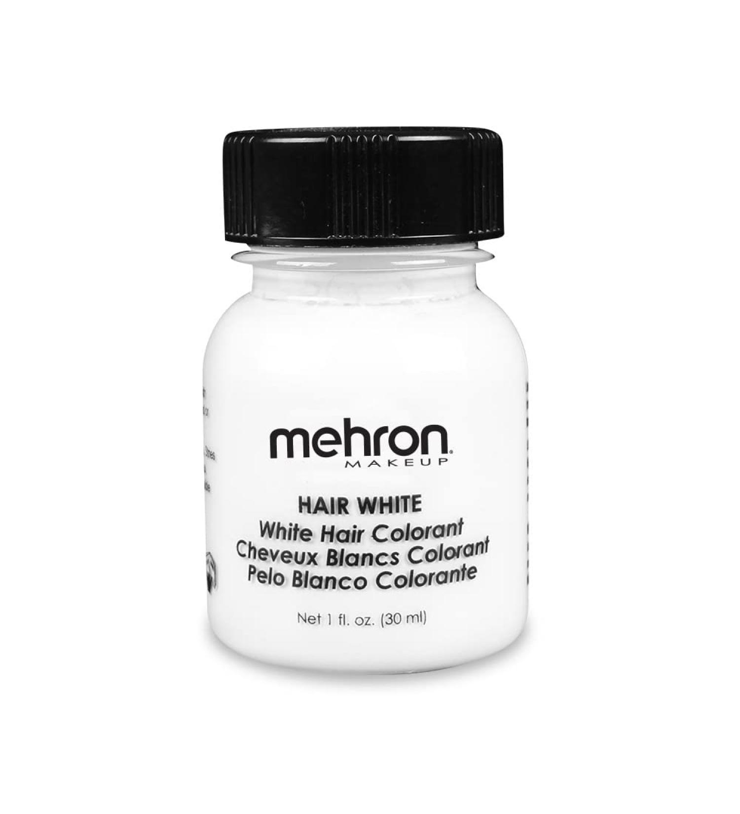 Mehron Makeup Hair White with Brush (1 oz) - Professional Grade Formula - Buy Online on SooperMarket.com