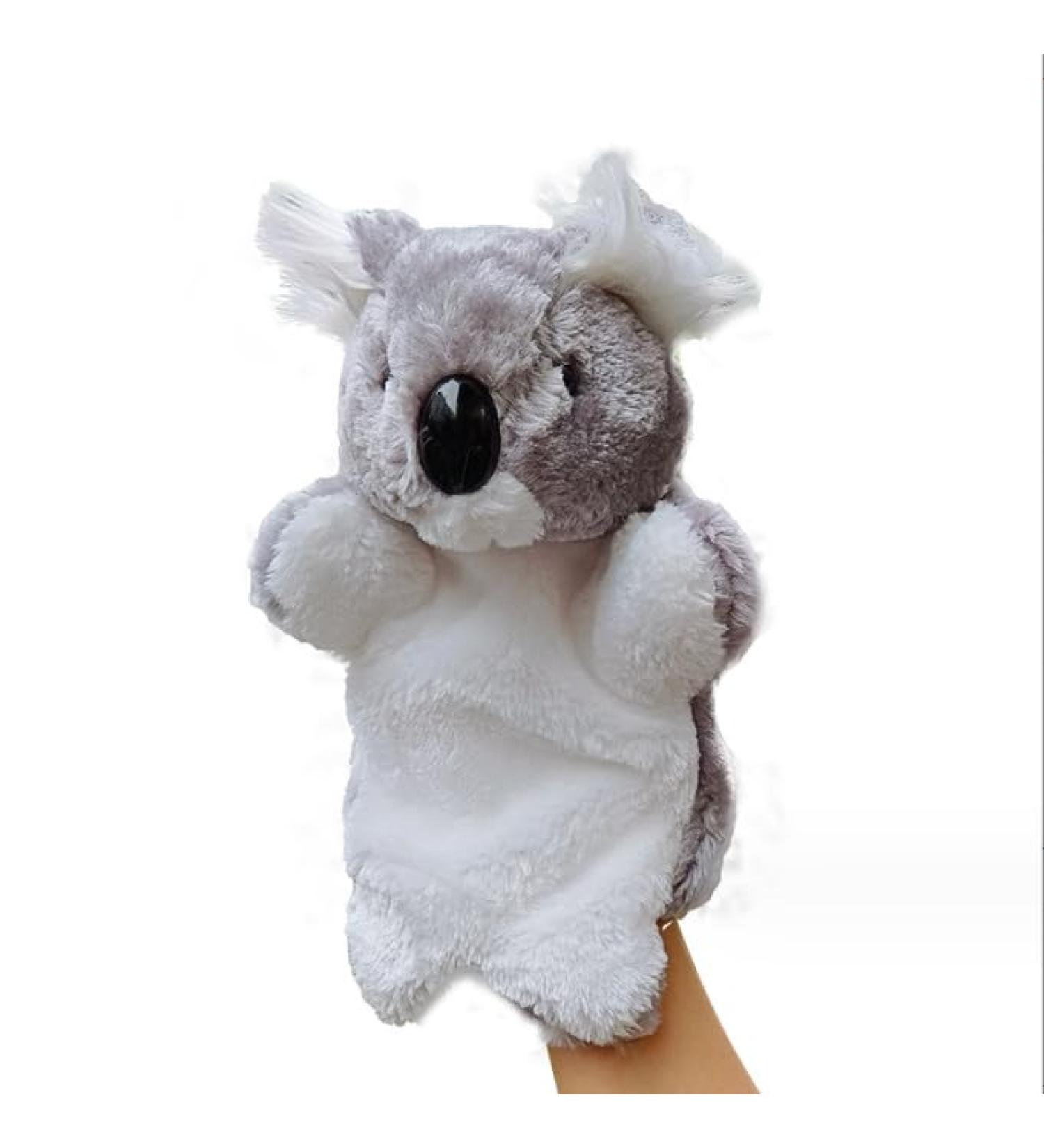 Koala Hand Puppets Stuffed Koala Hand Toy Animals Plush Hand Doll Cute Animals Plush Toys Koala Stuffed Toy Kids Educational Toys for Gift-Grey