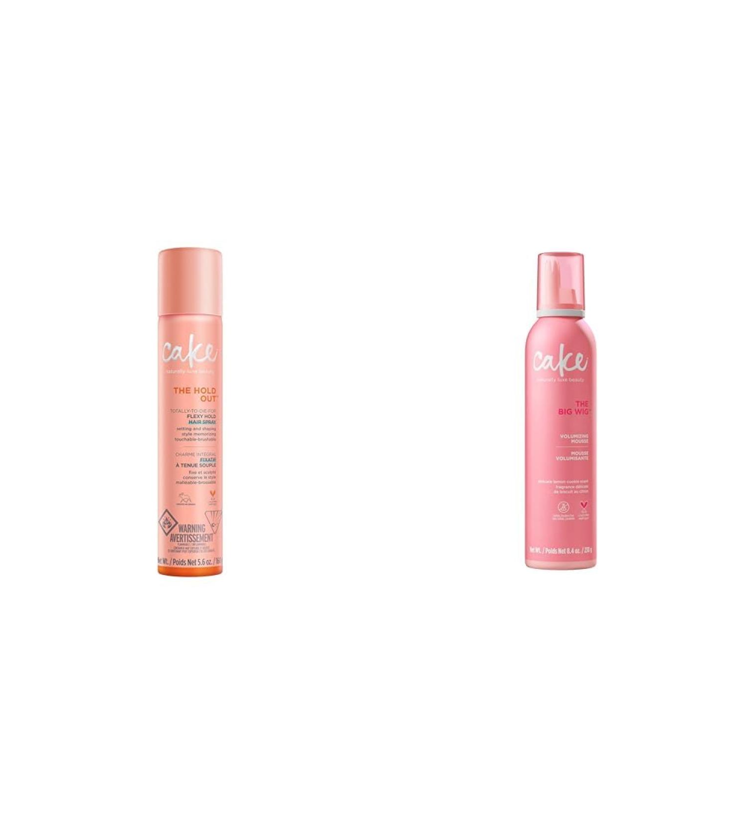 Cake Beauty Hairspray & Mousse Bundle - Flexible Hold & Volume Hairspray with Vitamin E & Abyssinian Oil plus Big Wig Volumizing Mousse - Buy Online on SooperMarket.com