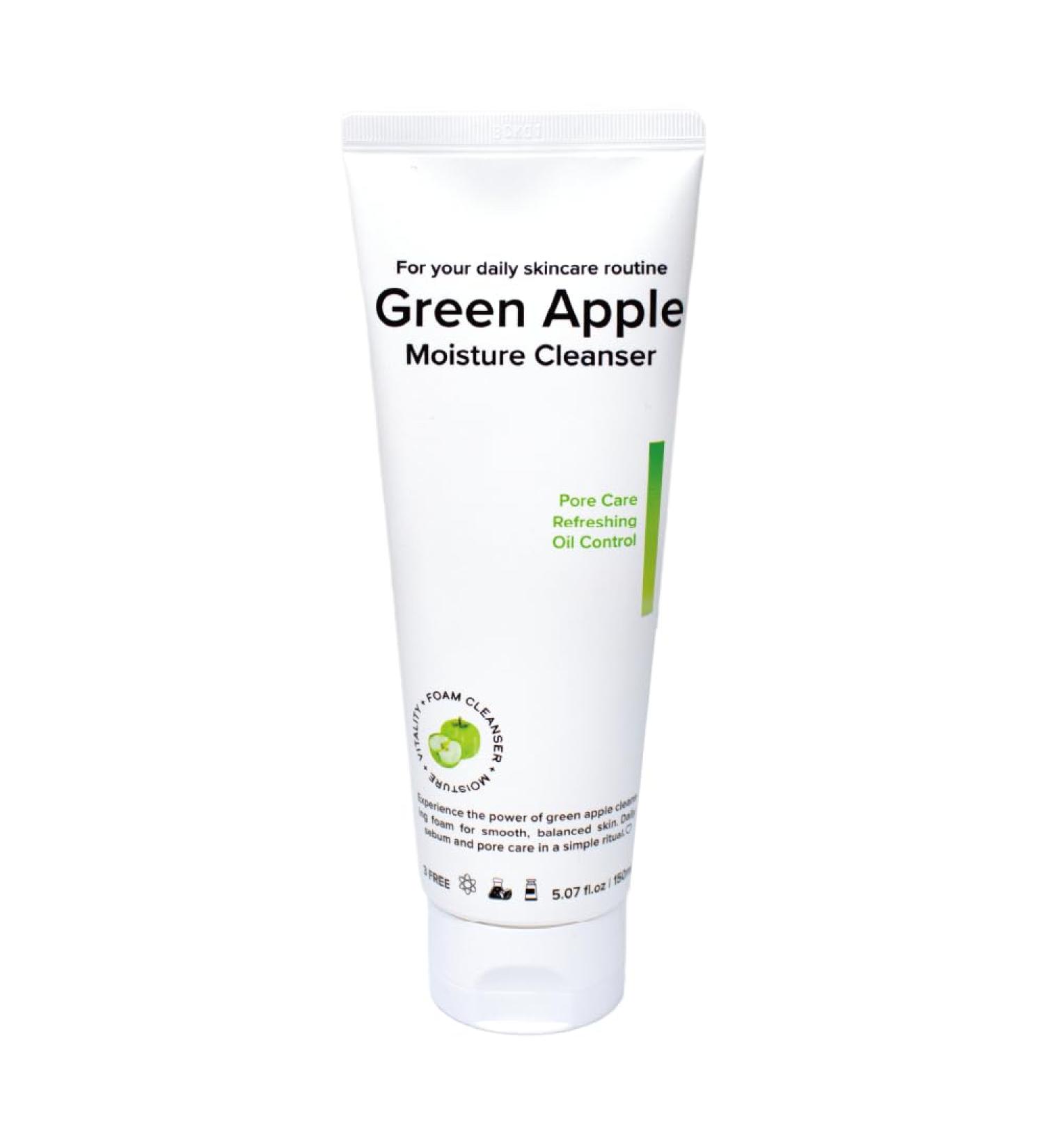 Buy Foaming Facial Cleanser with Hyaluronic Acid - Green Apple Daily Face Wash 150ml | International Shipping - Buy Online on SooperMarket.com