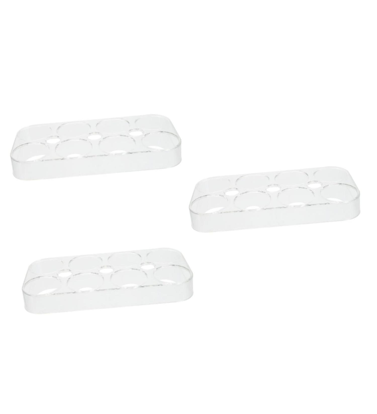 Hemoton 3pcs Egg Storage Box Eggs Food Tray Fridge Mustard Cutlery Tray Egg Holder Refrigerator Egg Cup Assorted Colorx3pcs 17.5x8.5x2cmx3pcs - Buy Online on SooperMarket.com