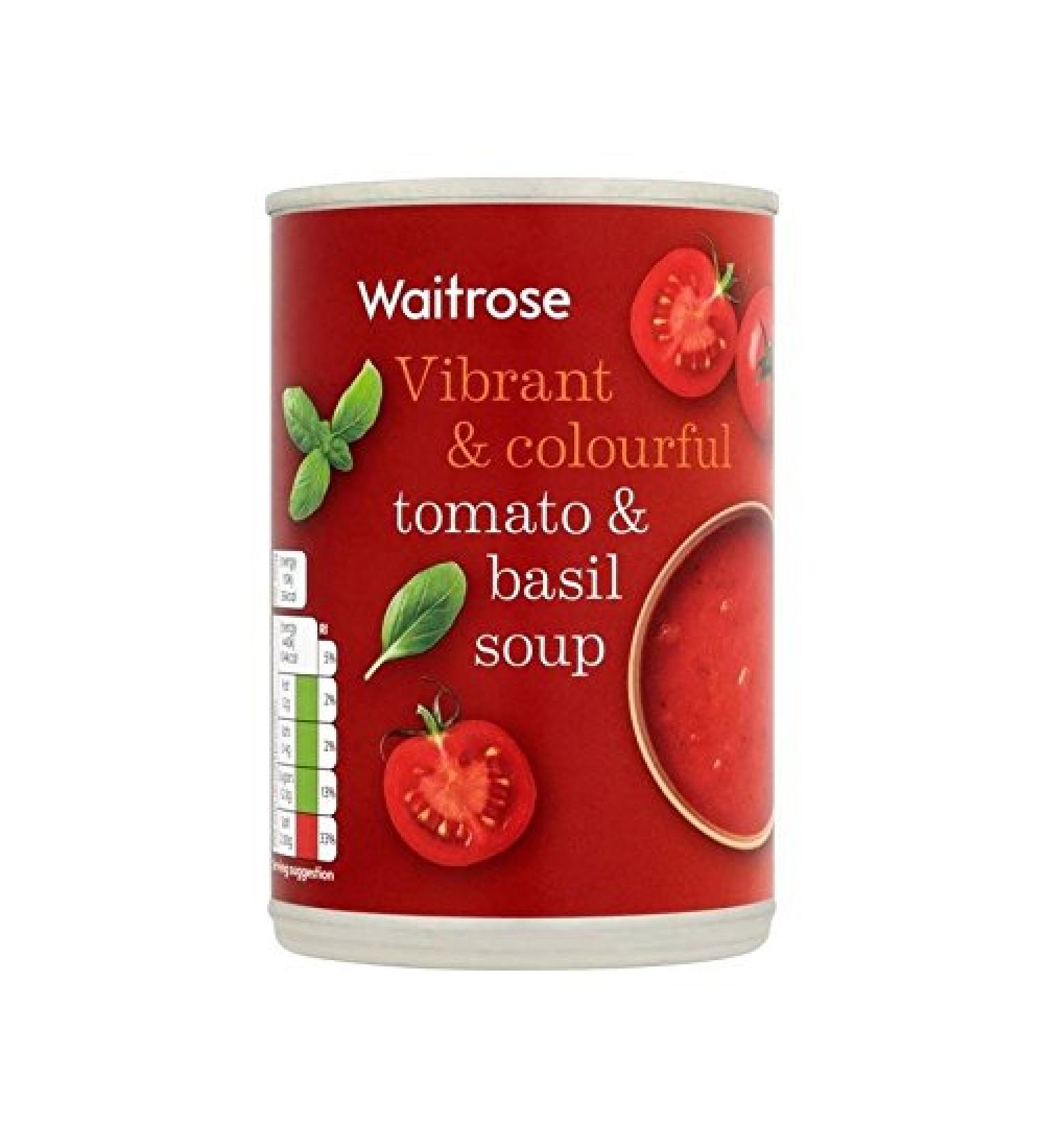 Tomato & Basil Soup Waitrose 400g - Pack of 6