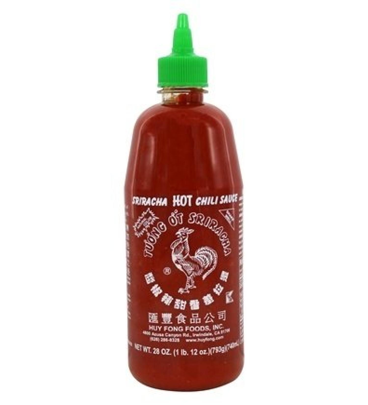 Huy Fong Foods Inc. Sriracha Hot Chili Sauce 28 oz - Authentic Thai Flavor - Buy Online on SooperMarket.com