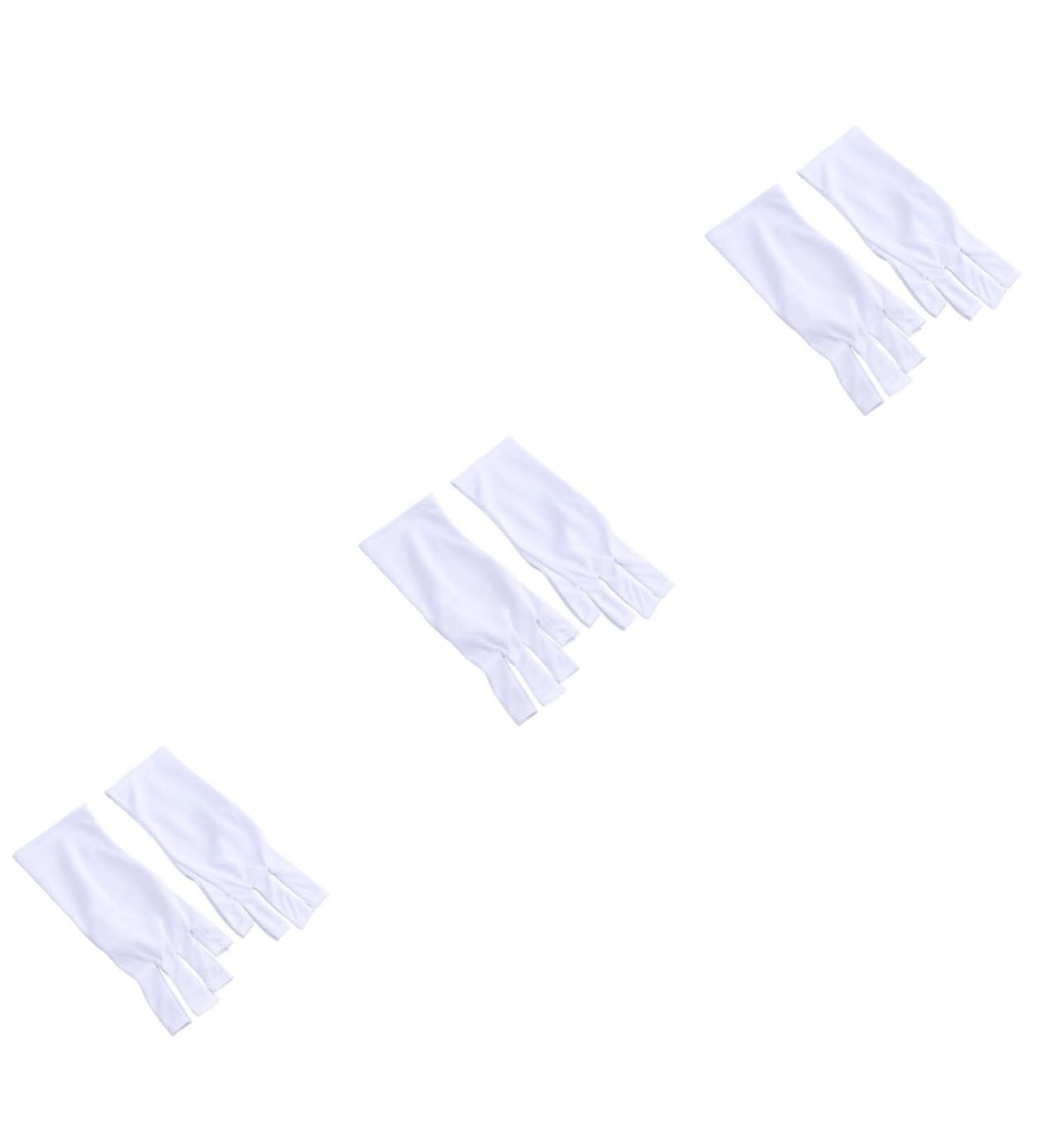 minkissy 3 Pairs Gloves Nail Shield Glove Cotton Glove Chinese Wooden Pillow Silicone Ear Display Glove Manicure Glove Sun Protection White - Buy Online on SooperMarket.com