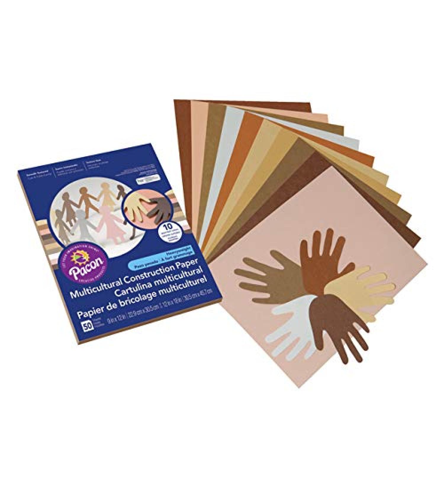 Prang (Formerly SunWorks) Construction Paper  White  12 x 18  50 Sheets