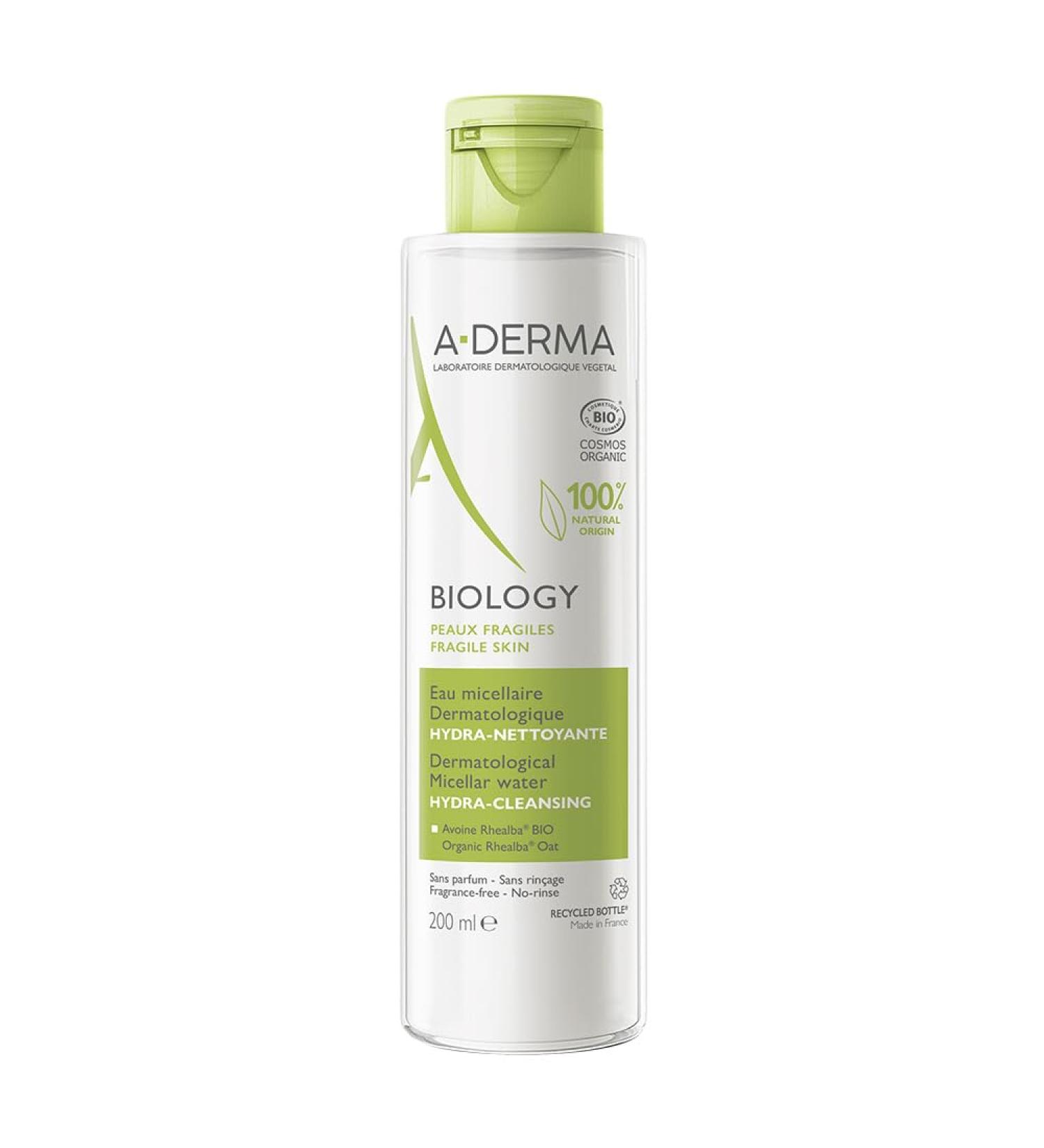 A-DERMA Biology Organic Dermatological Micellar Water Hydra-Cleanser 200ml - Buy Online on SooperMarket.com