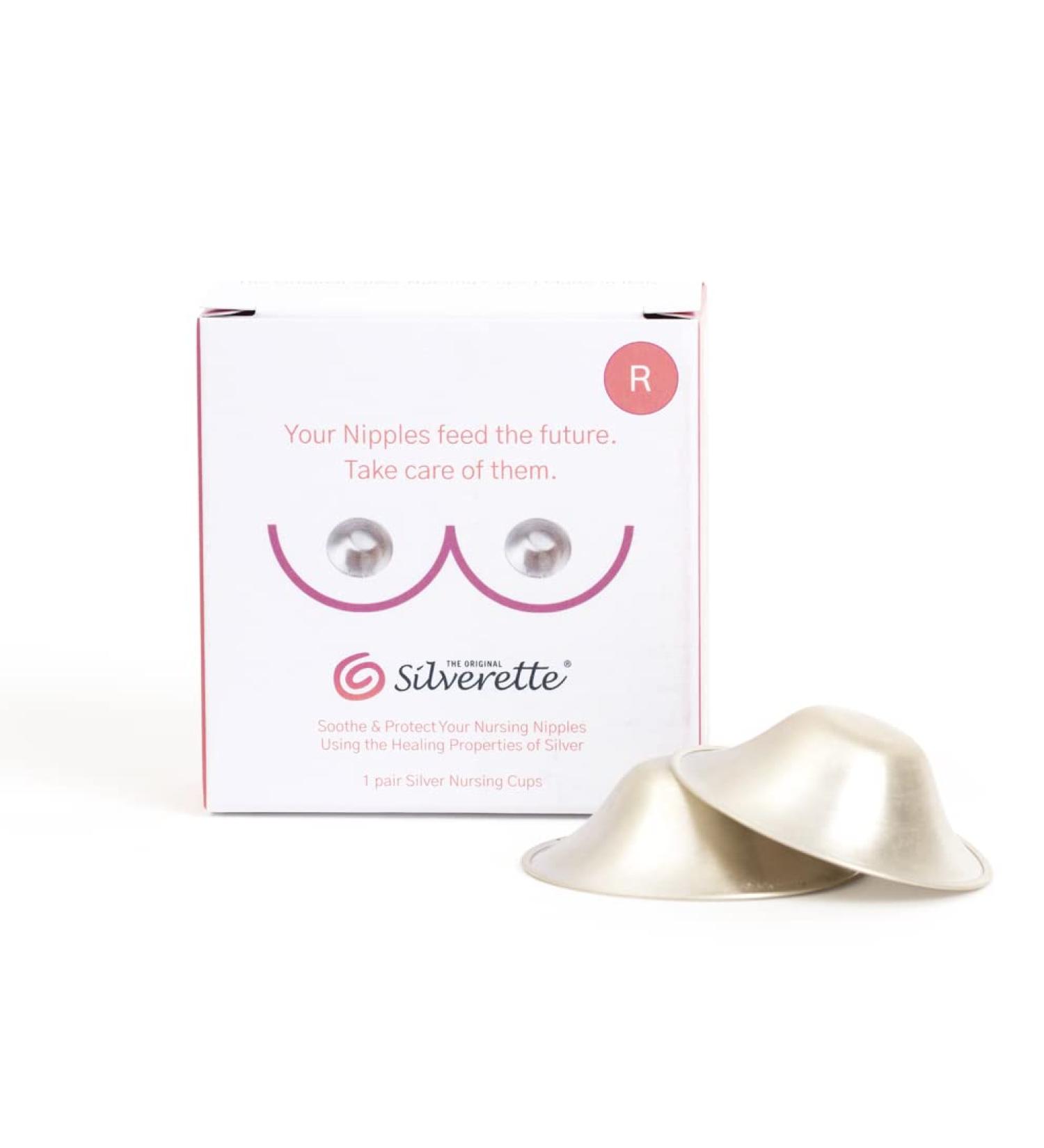 SILVERETTE Silver Nursing Cups - Soothe & Protect Nursing Nipples - Made in Italy - Buy Online on SooperMarket.com