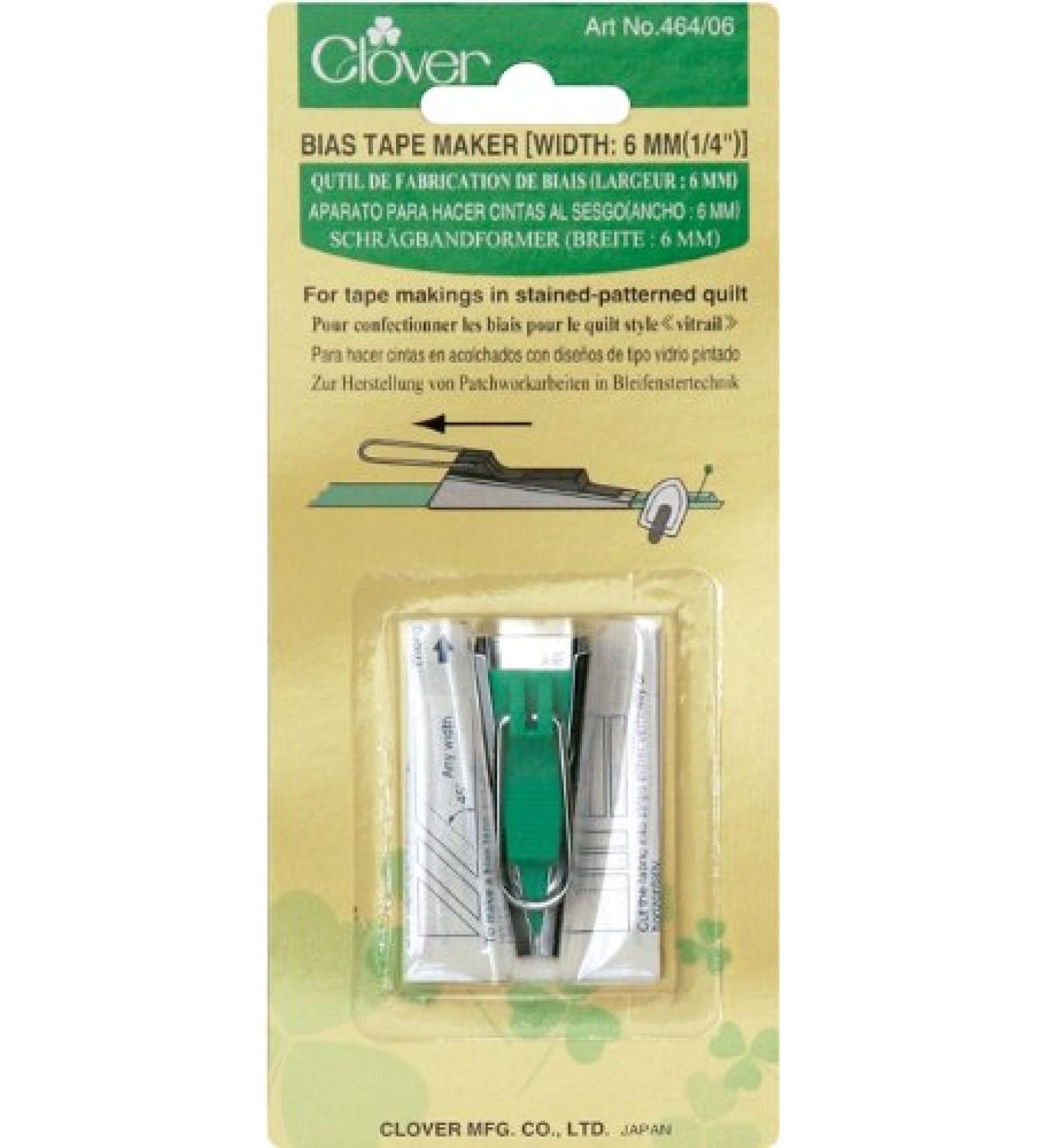 Clover Bias Tape Maker Width: 6mm, 6.00mm, Green