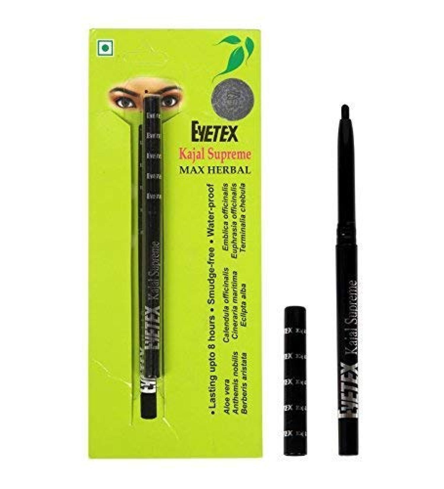 Eyetex Kajal Supreme Max Herbal - Long-lasting 0.35g Kajal for Intense Definition - Buy Online on SooperMarket.com