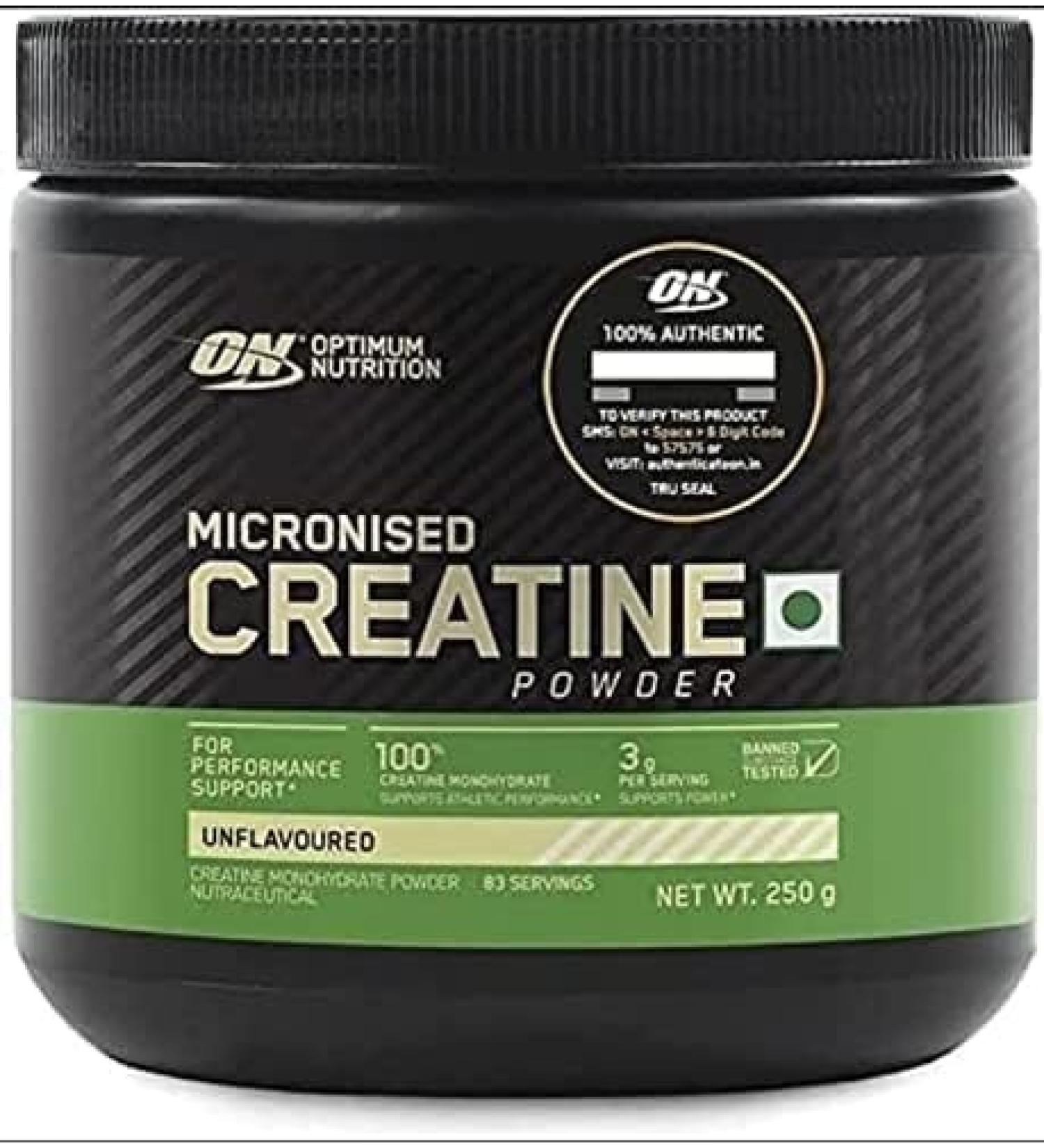 SENTA Maruti Blog Optimum Nutrition (ON) Micronized Creatine Powder - 250 Gram 83 Serves 3g of 100% Monohydrate per Serve Supports Athletic Performance & Power Unflavored 8.8 Ounce (Pack 4) - Buy Online on SooperMarket.com