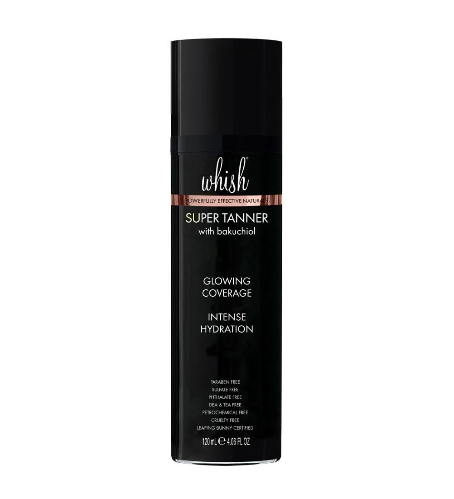 Whish Super Tanner with Bakuchiol - 4.06oz | Natural Sunless Tanning Solution for Flawless Glow - Ship Internationally - Buy Online on SooperMarket.com