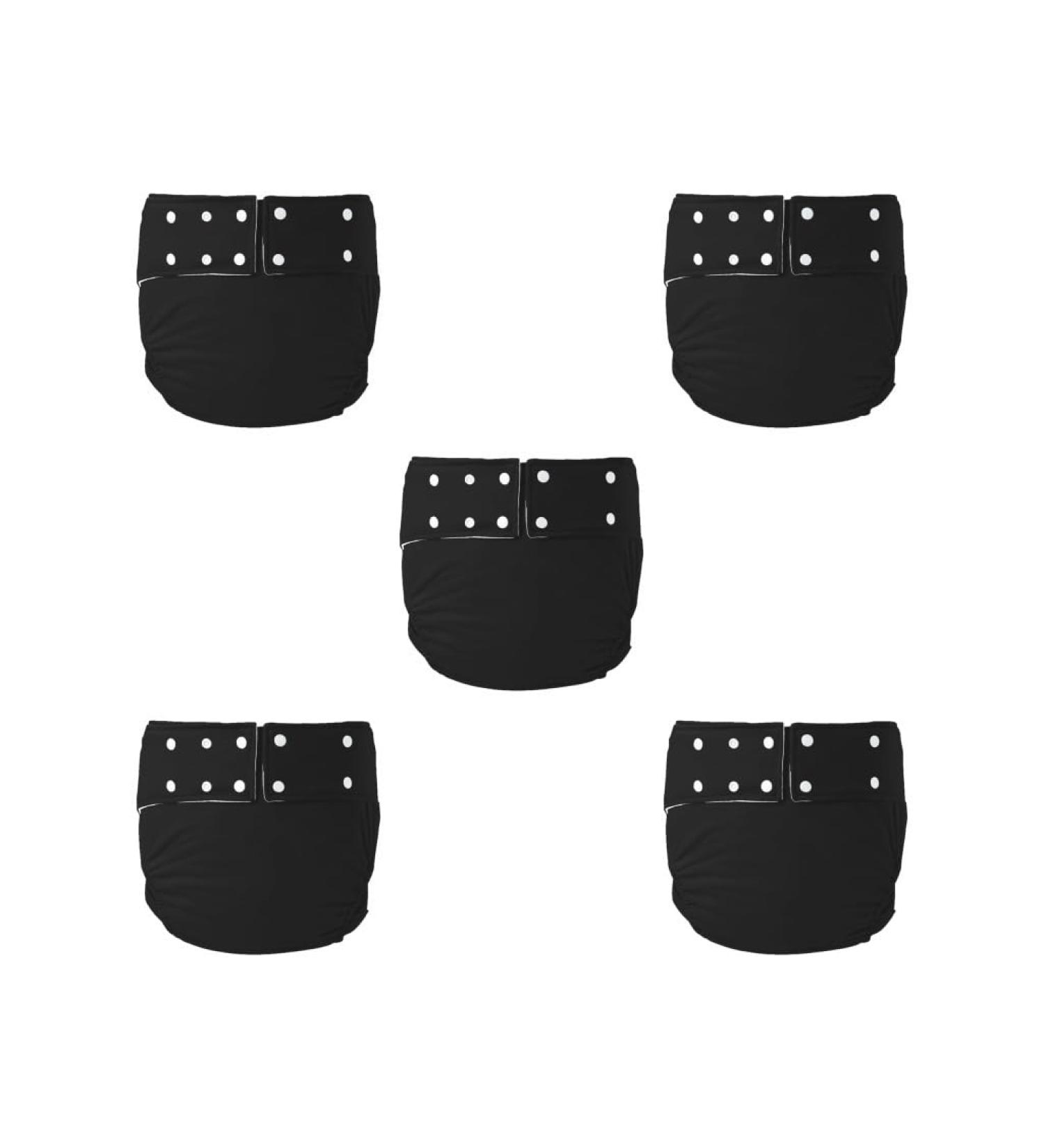 Shop 5 Set Adult Cloth Diapers - Reusable Incontinence Solutions Black (72-92 cm) | Eco-Friendly & Comfortable - Buy Online on SooperMarket.com