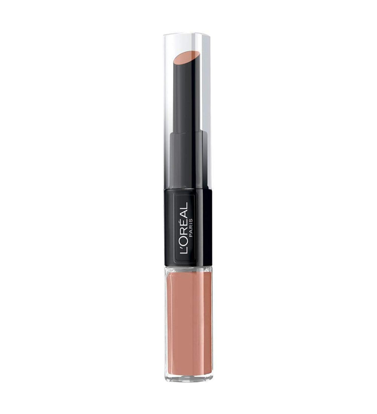L'Oreal paris lips make -up infaillible lipstick 111 permanent blush /liquid lipstick for 24 hours full lips with moisturizing lip care - balm 1 Pack 111 permanent blush 1 piece (1 Pack)
