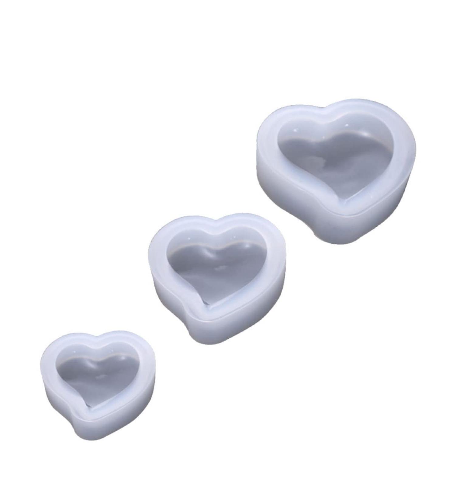 3pcs Silicone Molds Heart Silicone Casting Art Molds Japanese Cute Serving Plate Epoxy Jewelry Molds Crystal Drop Mold Jewelry Making Mold Cake Mold Accessories White M White - Buy Online on SooperMarket.com