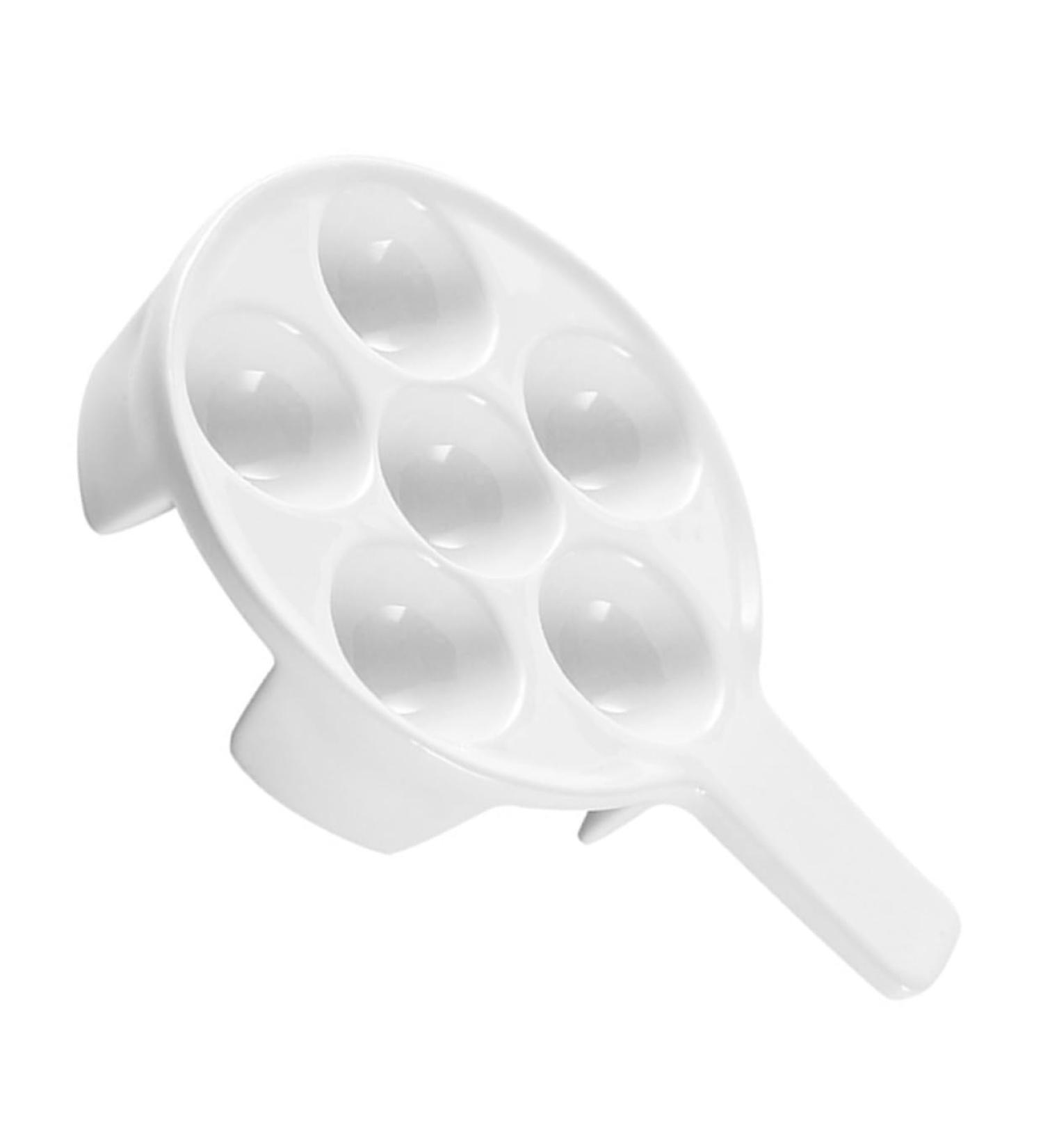 Mikinona 1pc Baked Snails Escargot Dish for Kitchen Server Dish Tableware Plate Escargot Cooking Mushroom Snail Dish Snail Bakeware Escargot Baking Ceramics Food Server Disk White 17X2.9CM White - Buy Online on SooperMarket.com