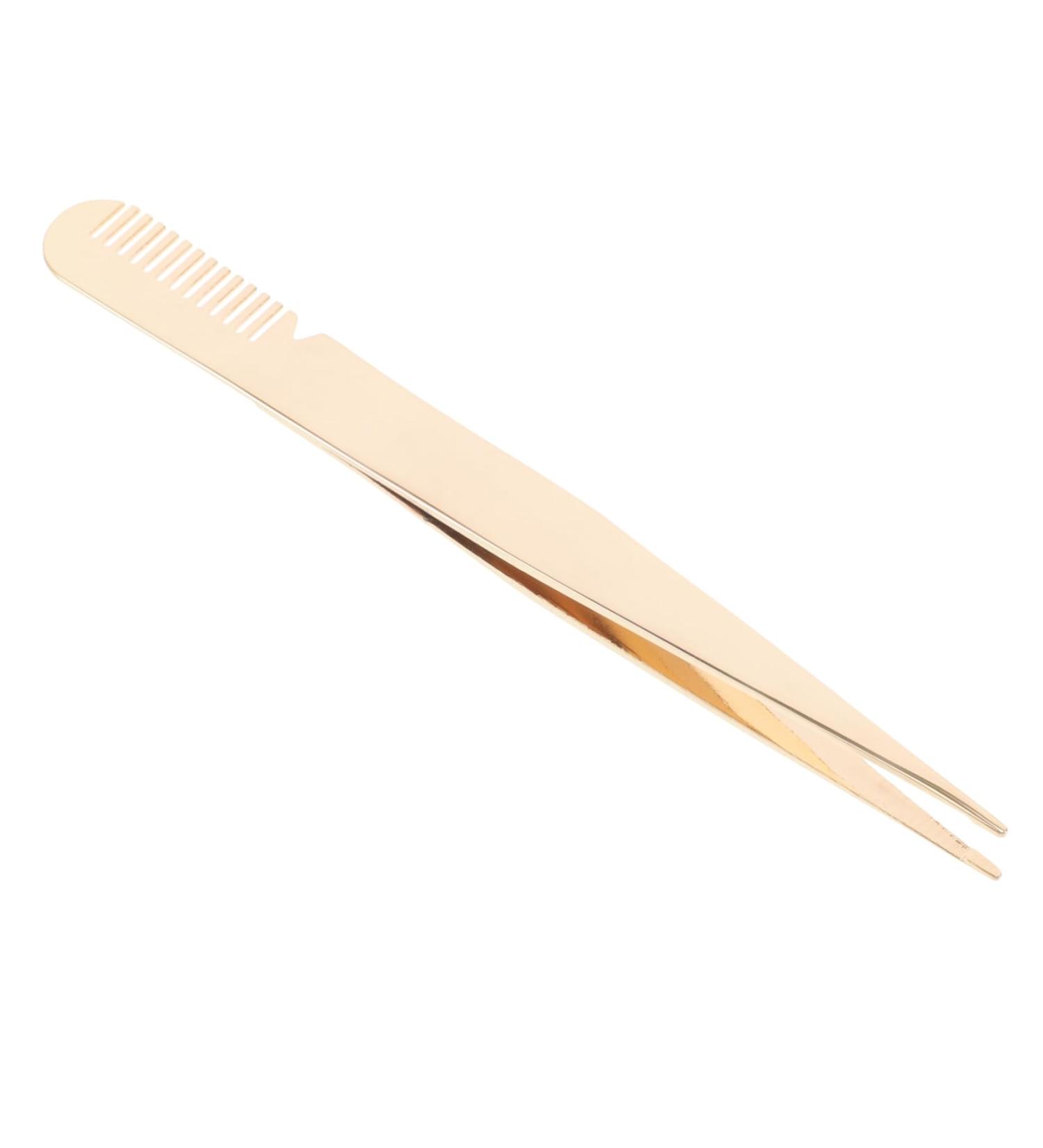 PLAFOPE Eyelash Tweezers Eyelash Applicator Lash Clamp Lash Applicator Tool Stainless Steel Lash Tweezers Metal Lash Tweezers Beauty Tools Tweezers for Women Lash Tweezers with Comb - Buy Online on SooperMarket.com