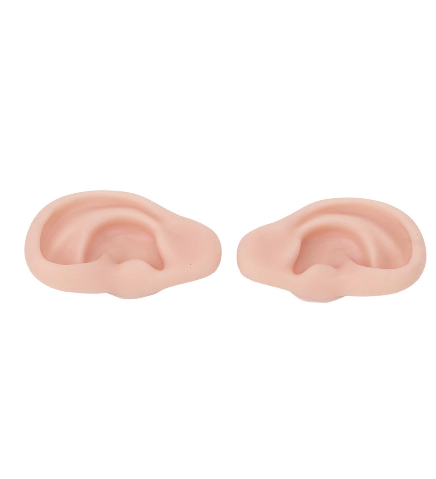 Silicone Ear Model - Medium Skin Color for Earrings Display and Piercing Practice - Buy Online on SooperMarket.com