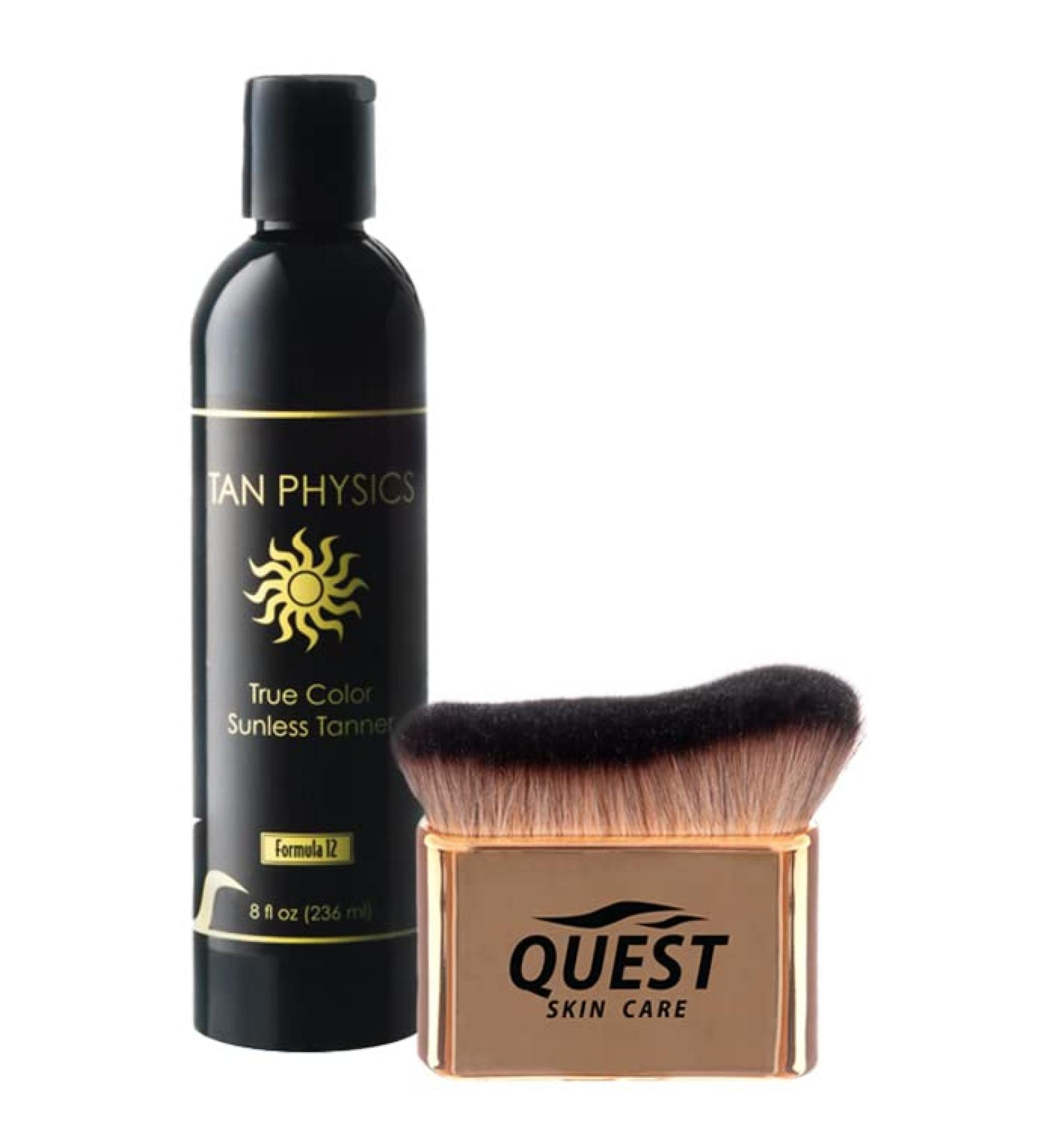 Tan Physics True Color Sunless Tanner 8 fl oz with Self Tanner Brush | Quest Skin Care - Buy Online on SooperMarket.com